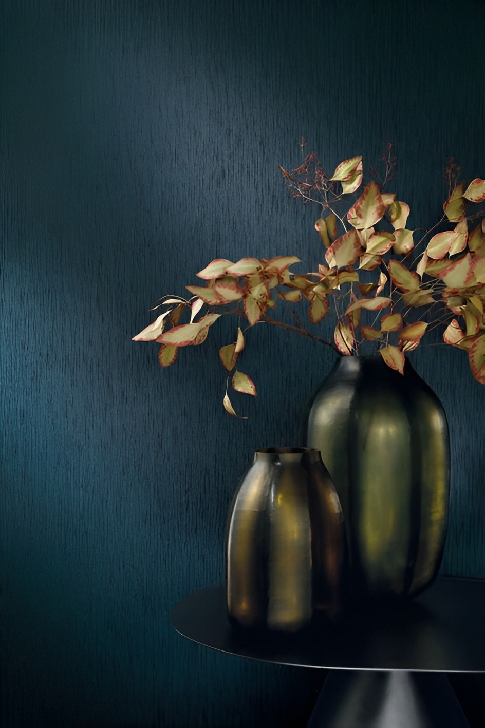 Strukturierte Textiltapete mit vertikalen Streifen JUSSIEU - ANTHRAZIT antrazitfarben