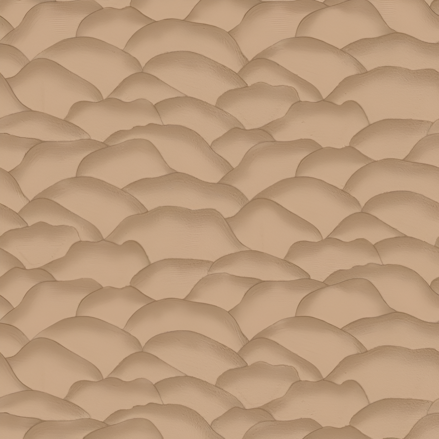 Structural wallpaper imitating fabric with an abstract wave pattern ONDULA light brown