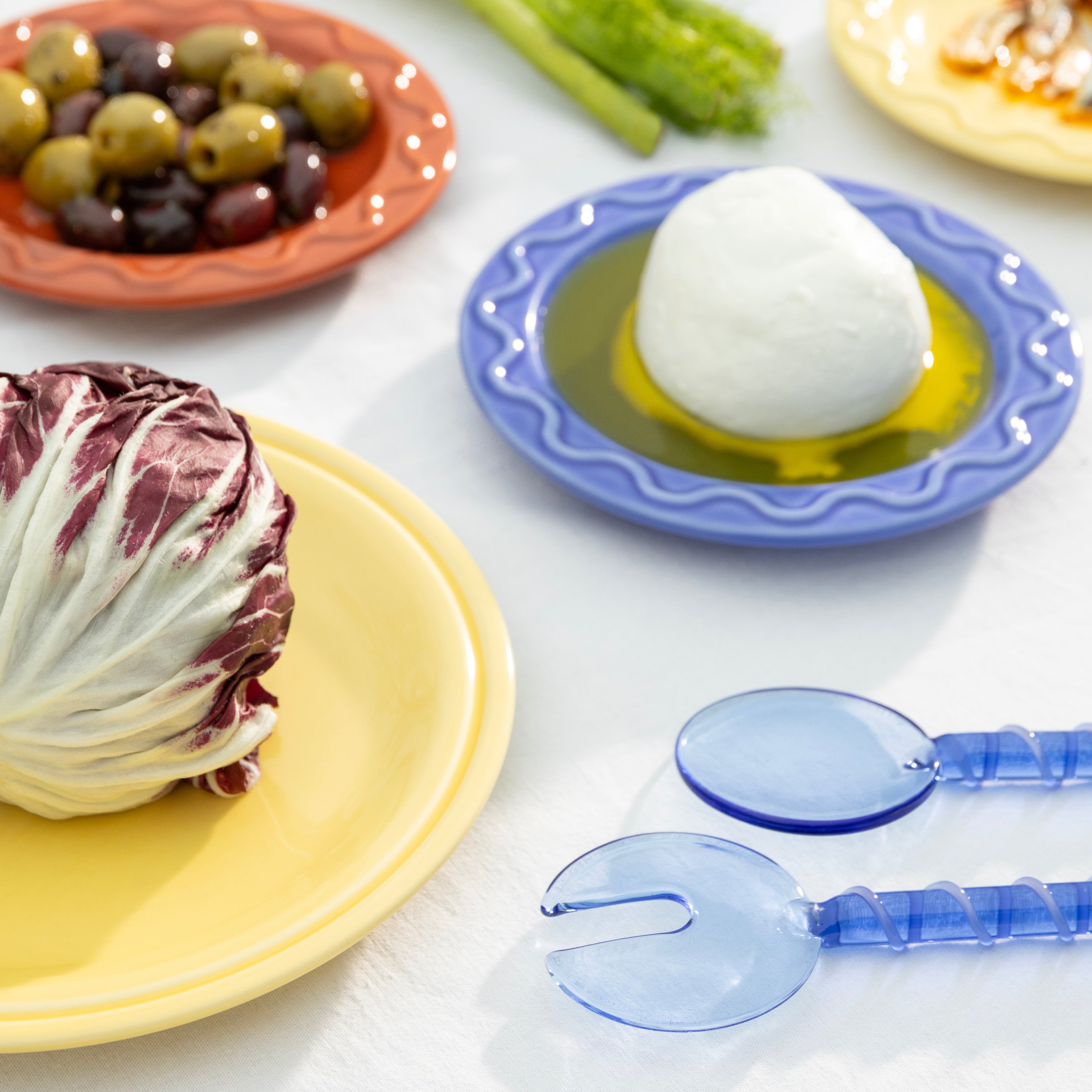 Salatbesteck SLING blau