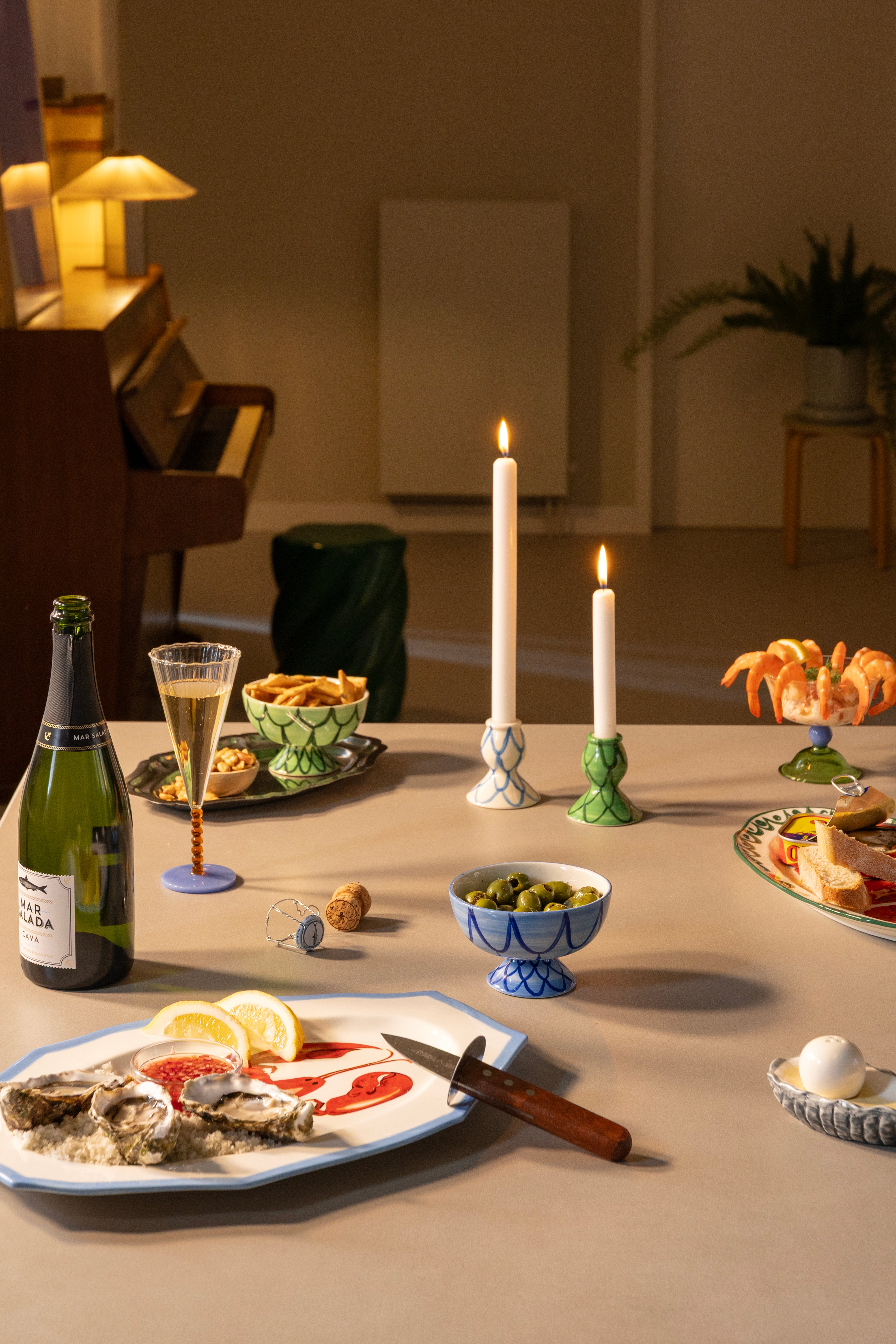 SIRENE Blue and White Bowl Set