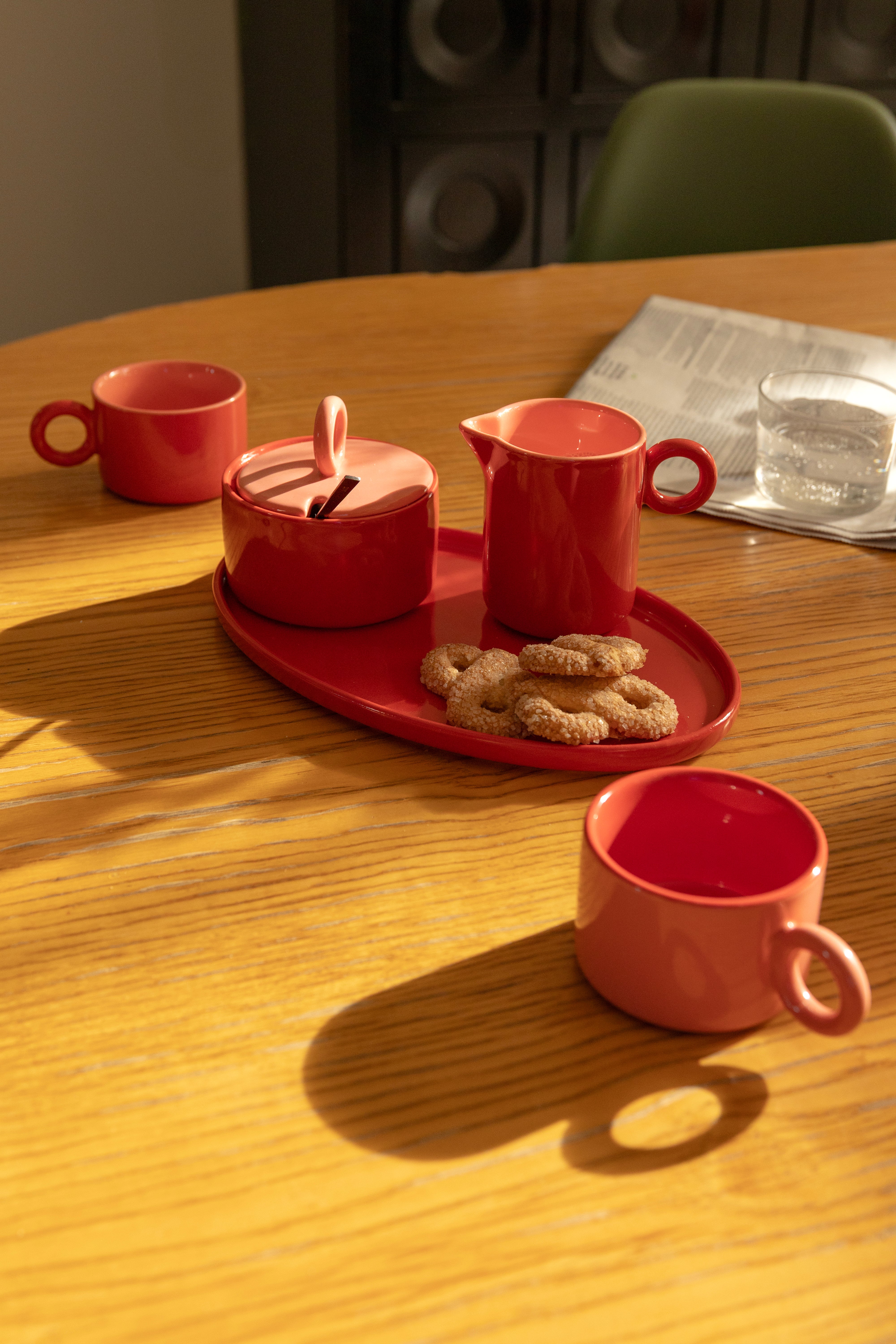 Zuckerdose CHIQUITO rote Porzellan