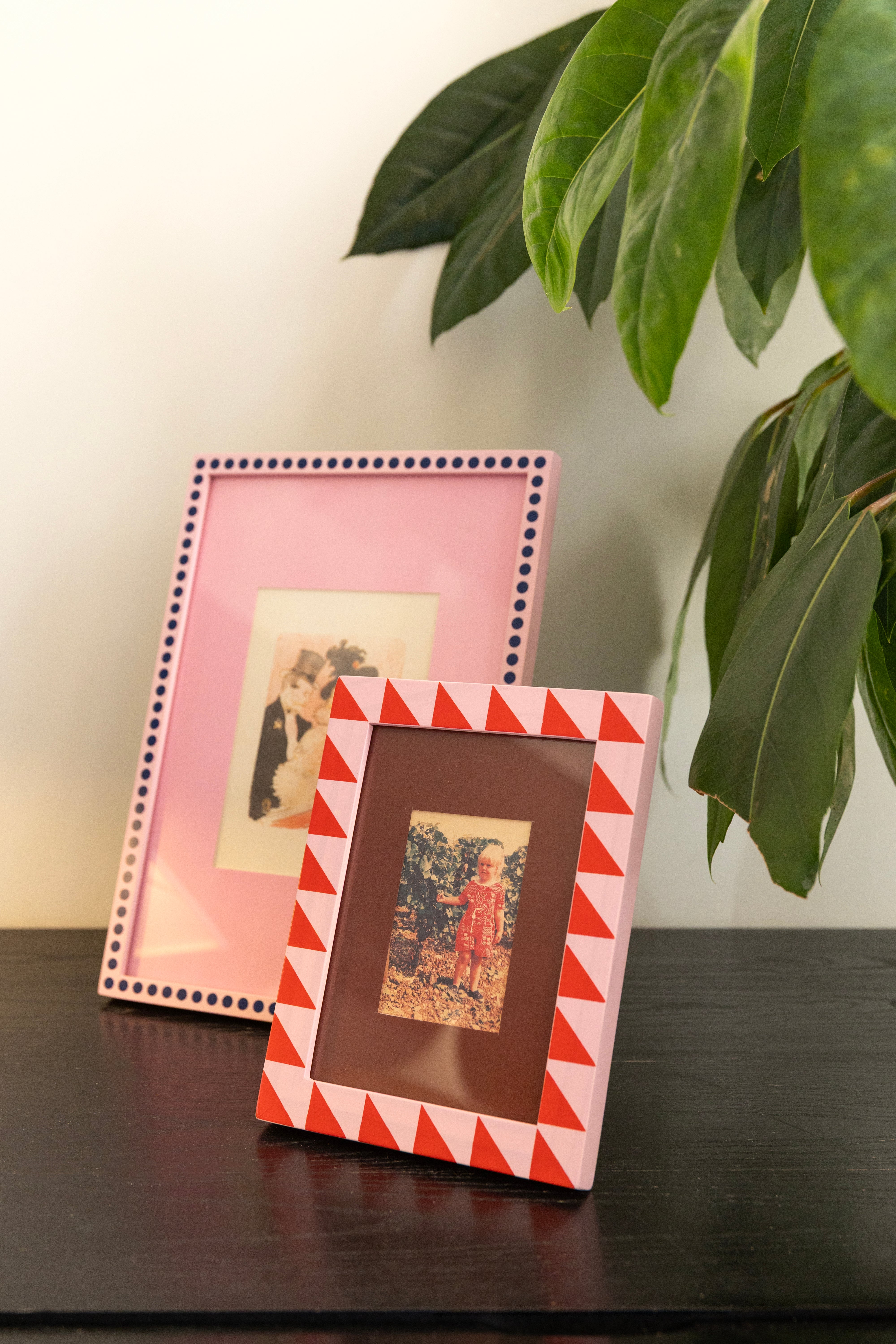 Fotorahmen PATCH rosa mit blau