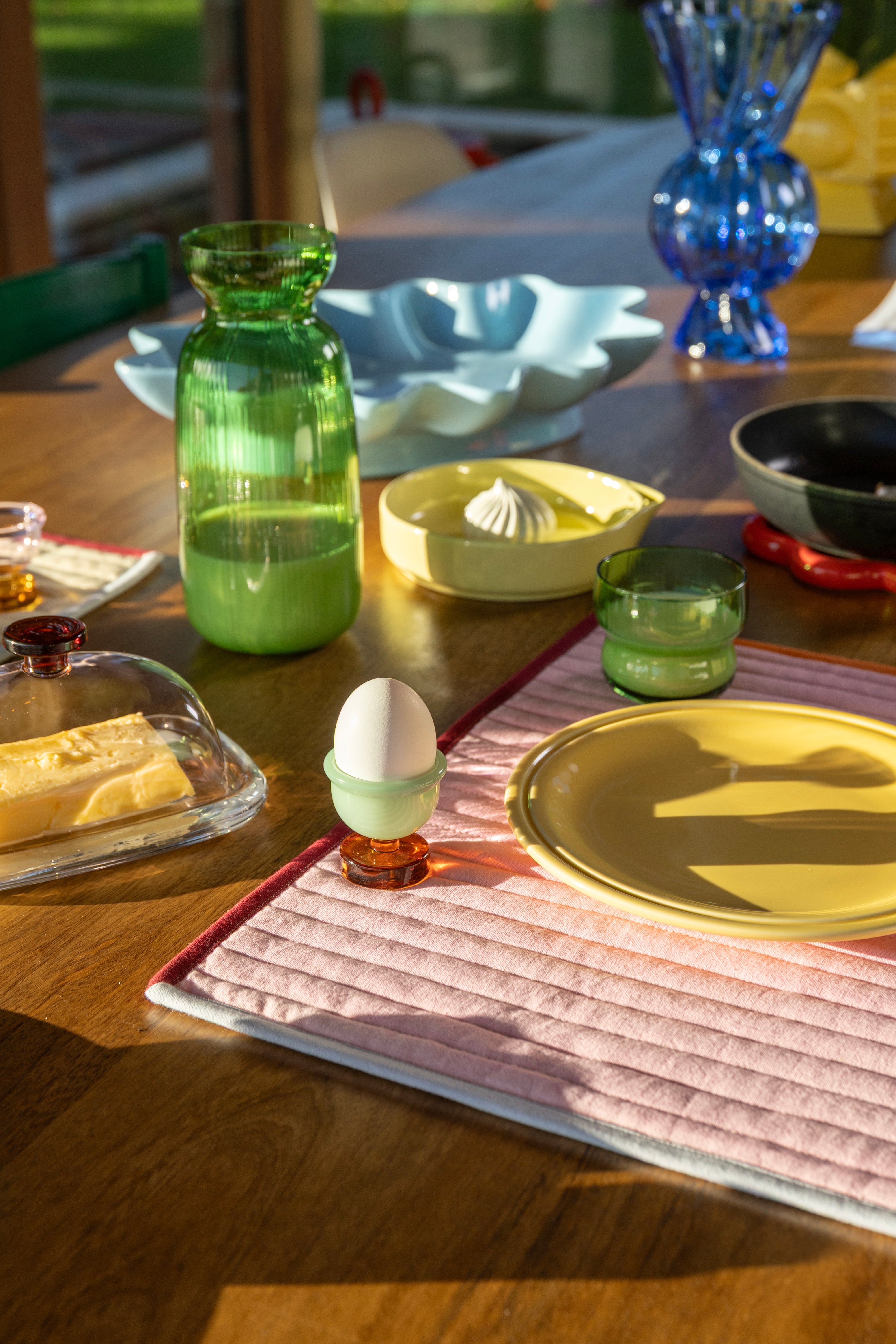 Circus Carafe Green Glass