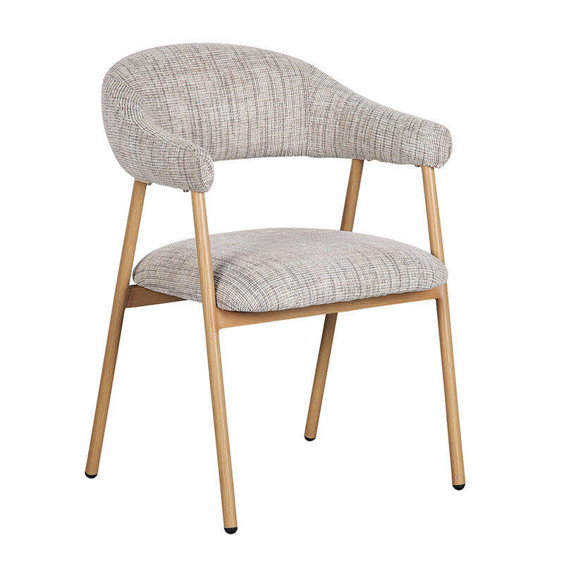 Stuhl SCANDI grau-beige mit Holzgestell