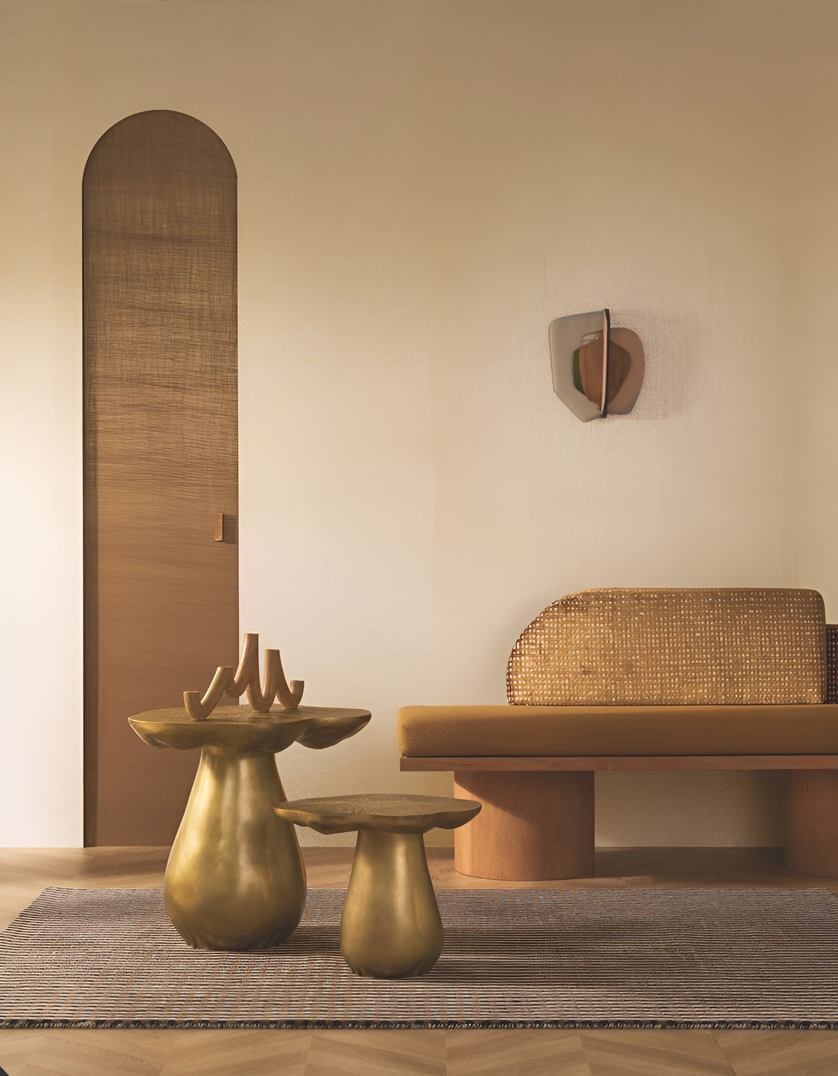 Strukturierte Textiltapete auf metallischer Folie RADIEUSE - IVORY PLATIN platinweißes Elfenbein