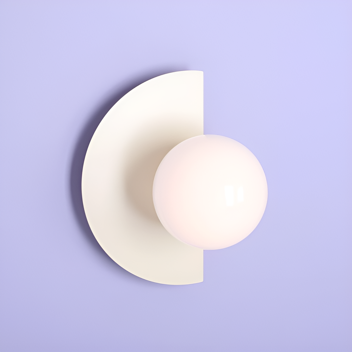 LOOP cremefarbene Wandleuchte
