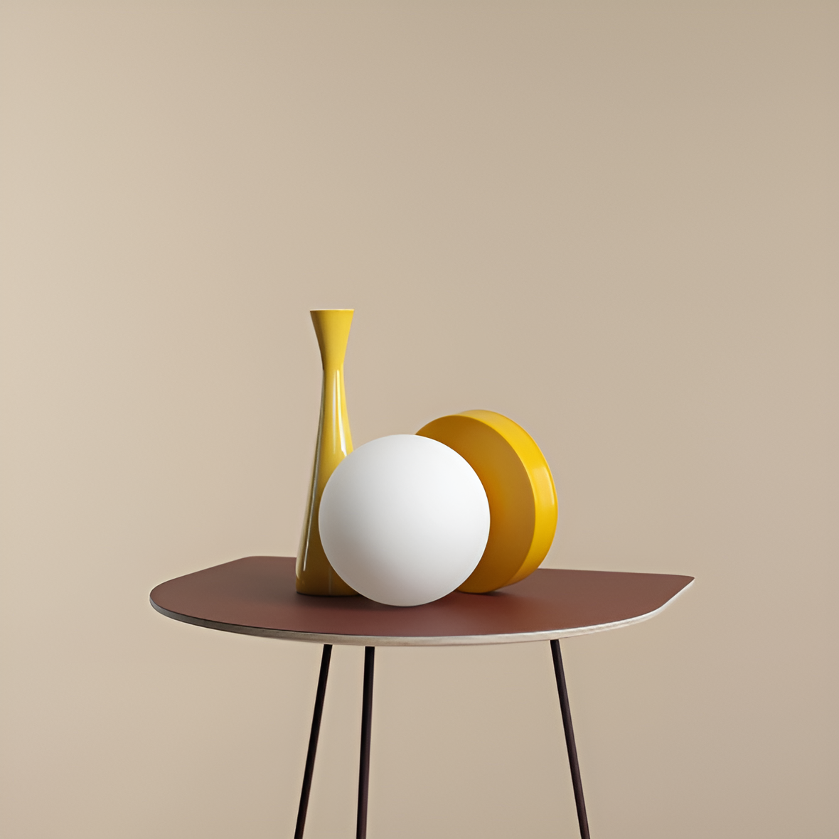 Table lamp mustard ball
