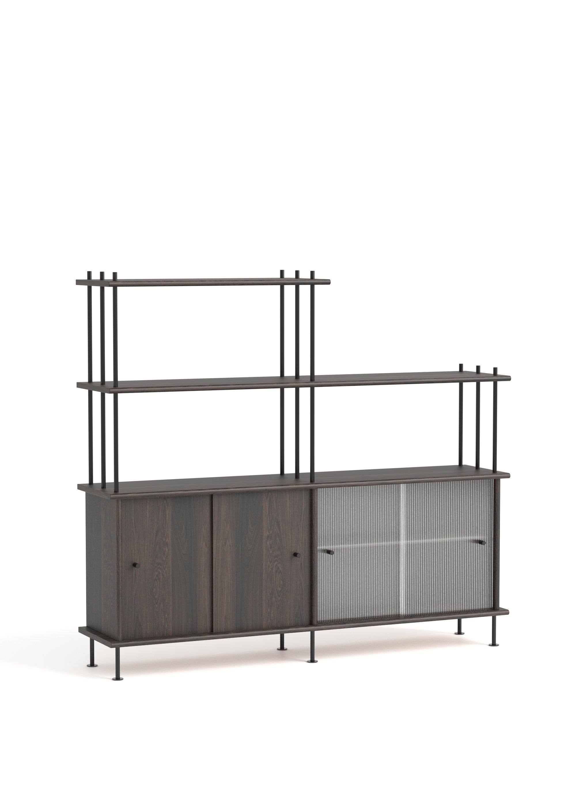 BAVA 160 Schrank aus schwarzem Eichenholz