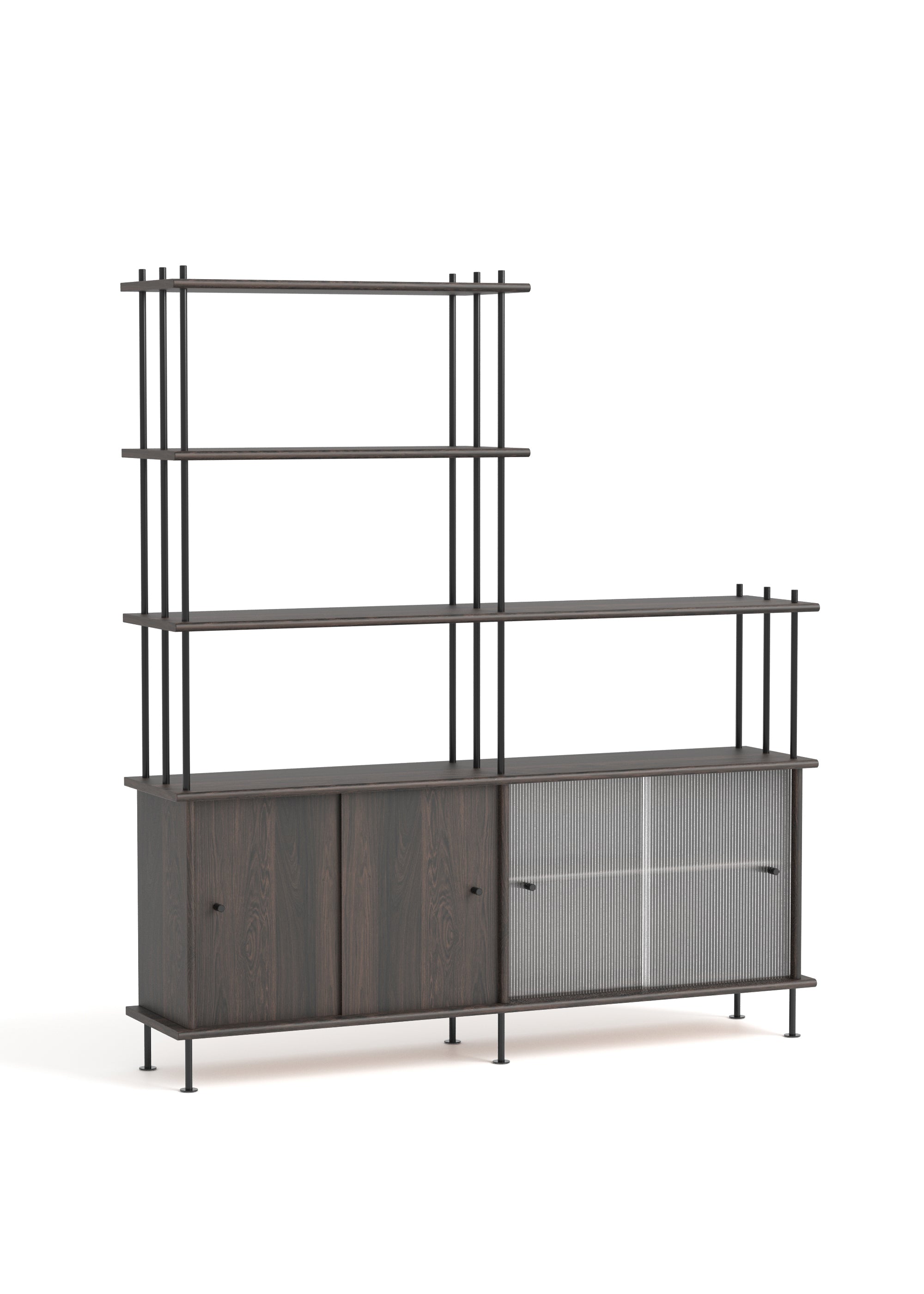 BAVA 160 Schrank aus schwarzem Eichenholz