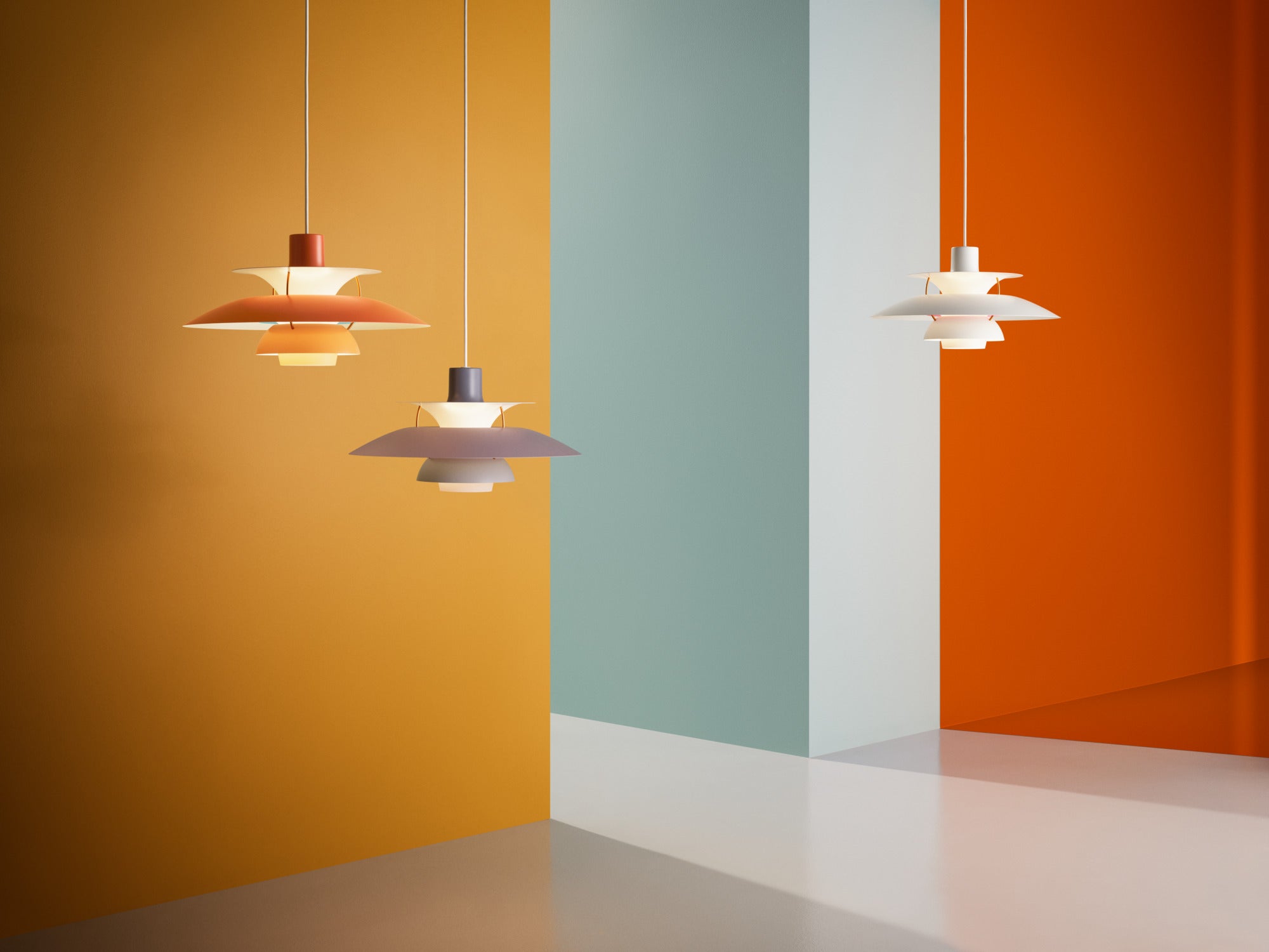 PH 5 Pendant Lamp in Shades of Red