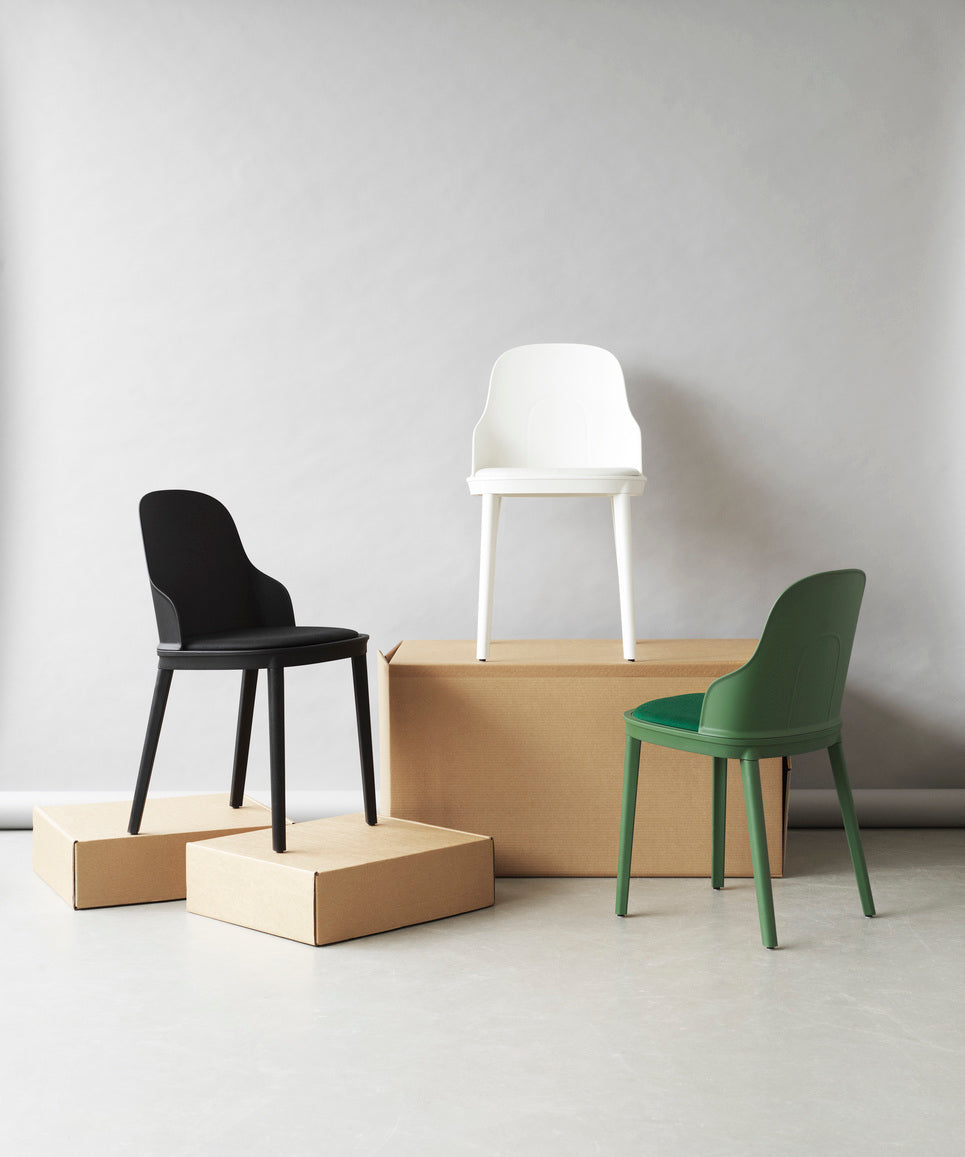 Allez PP chair warm gray with Ultra leather upholstery
