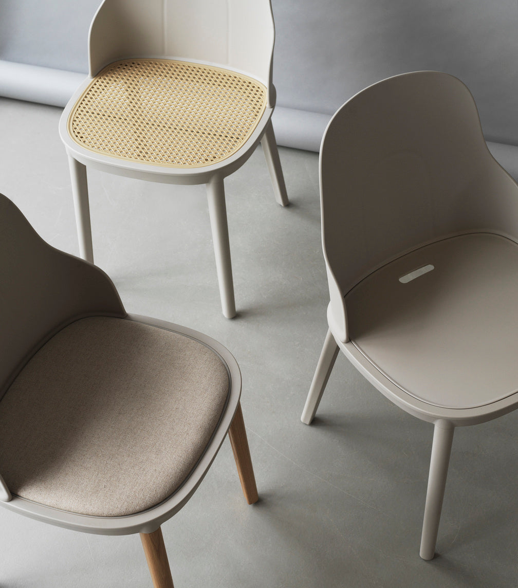 Allez Green Stuhl mit Wicker und Eichenbasis