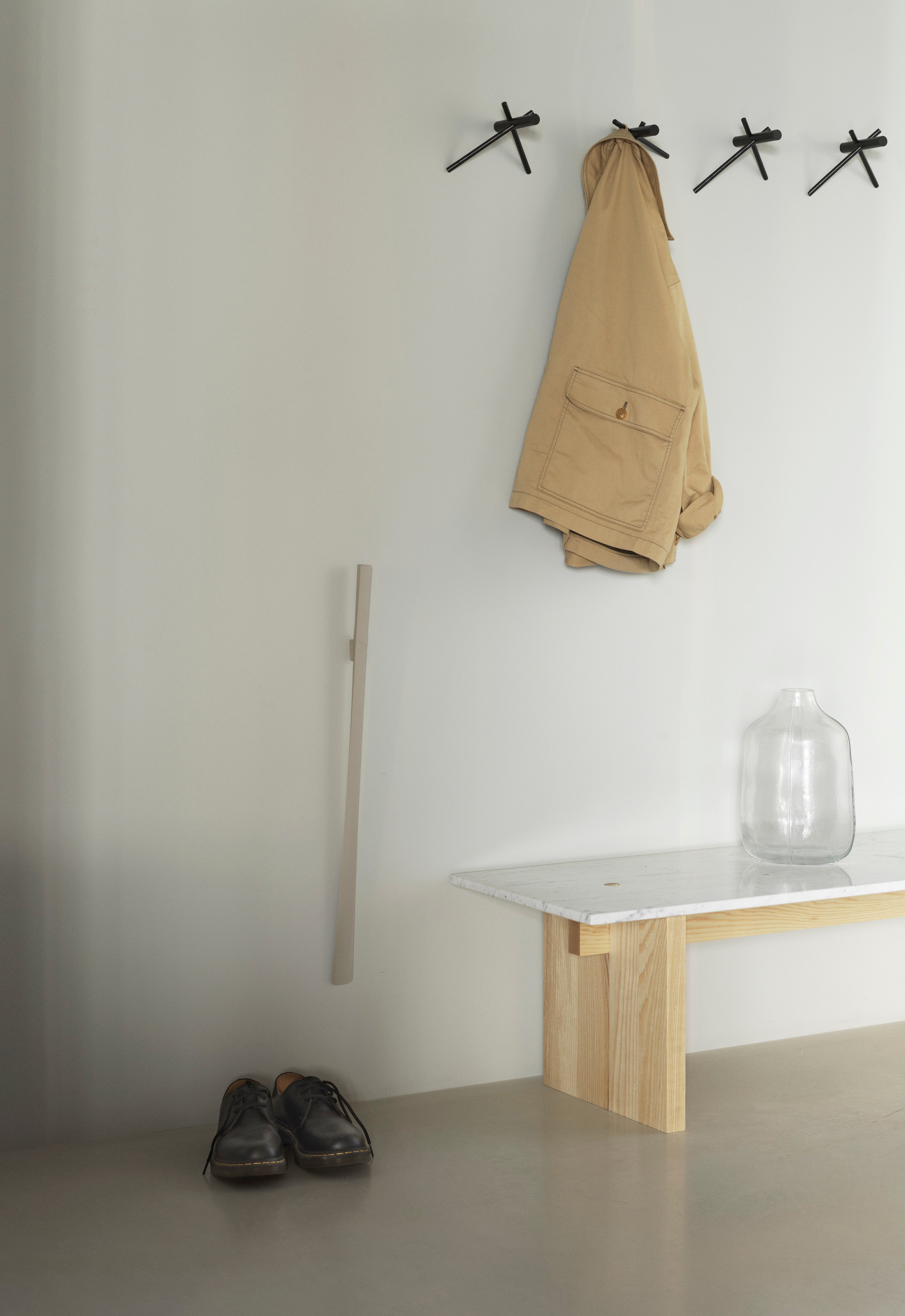 STICKS coat rack set black oak wood