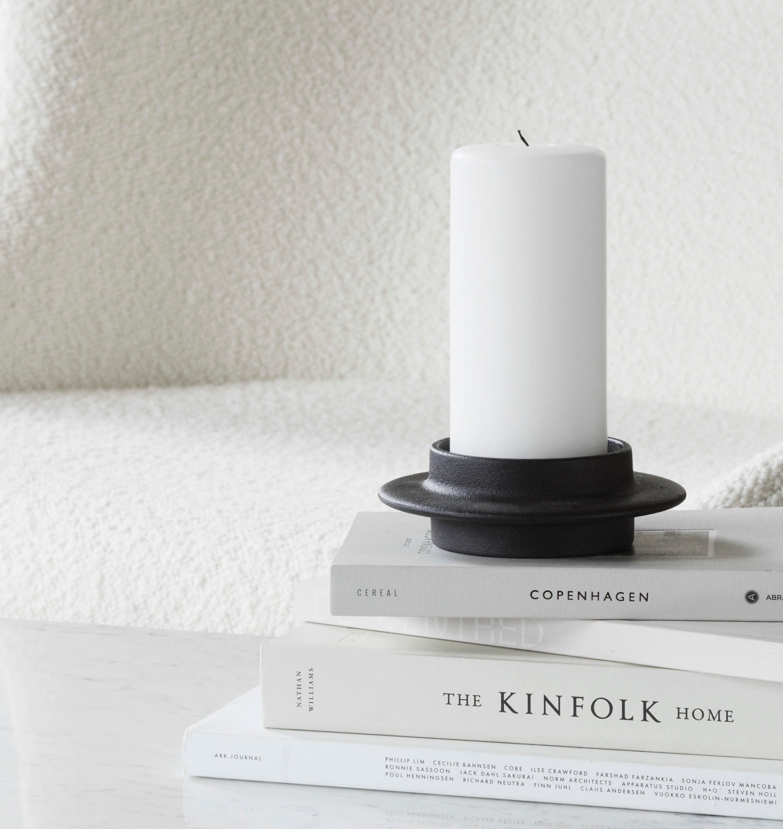 Kerzenhalter HEIMA BLOCK CANDLE schwarzes Gusseisen