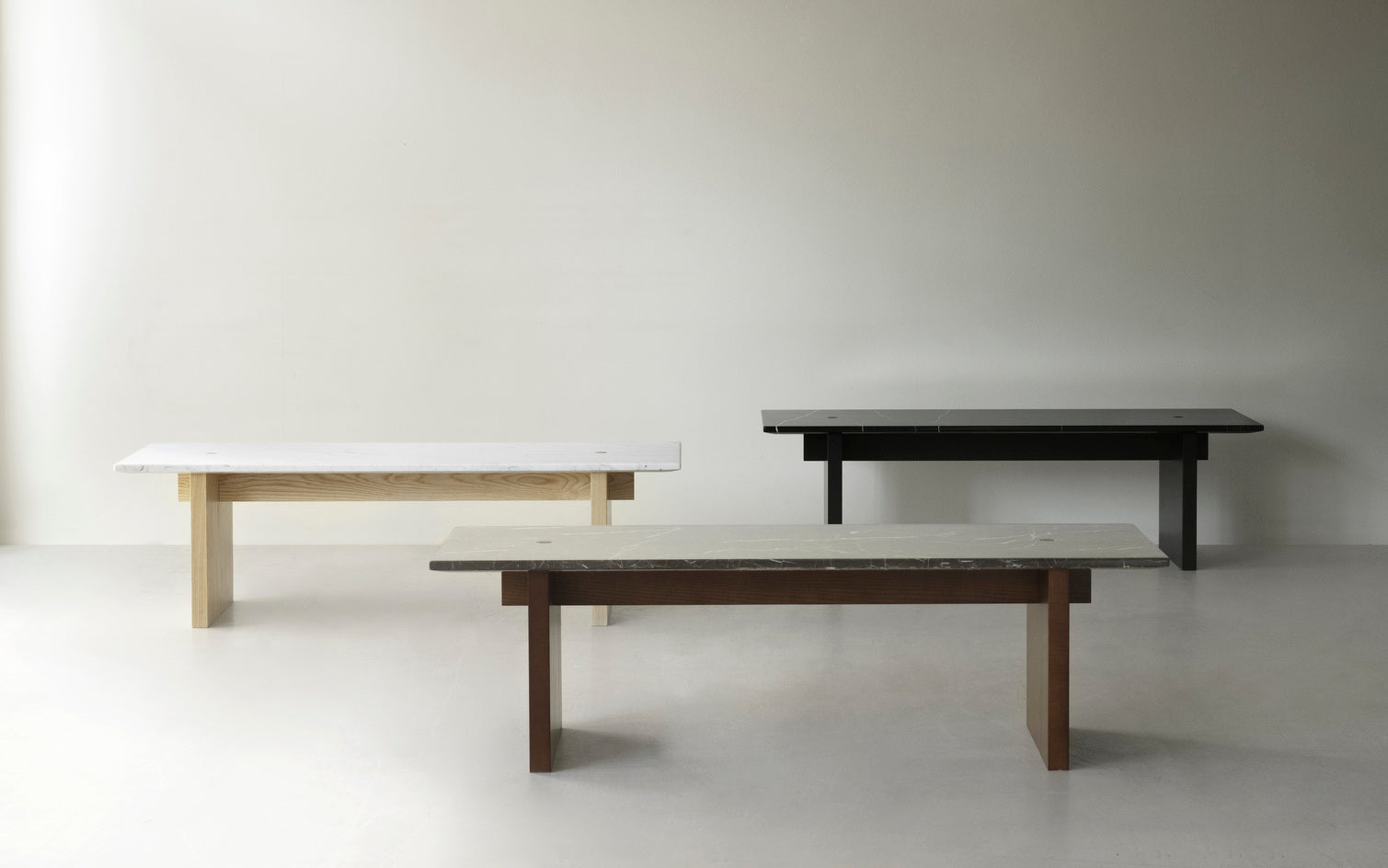 Solid white coffee table