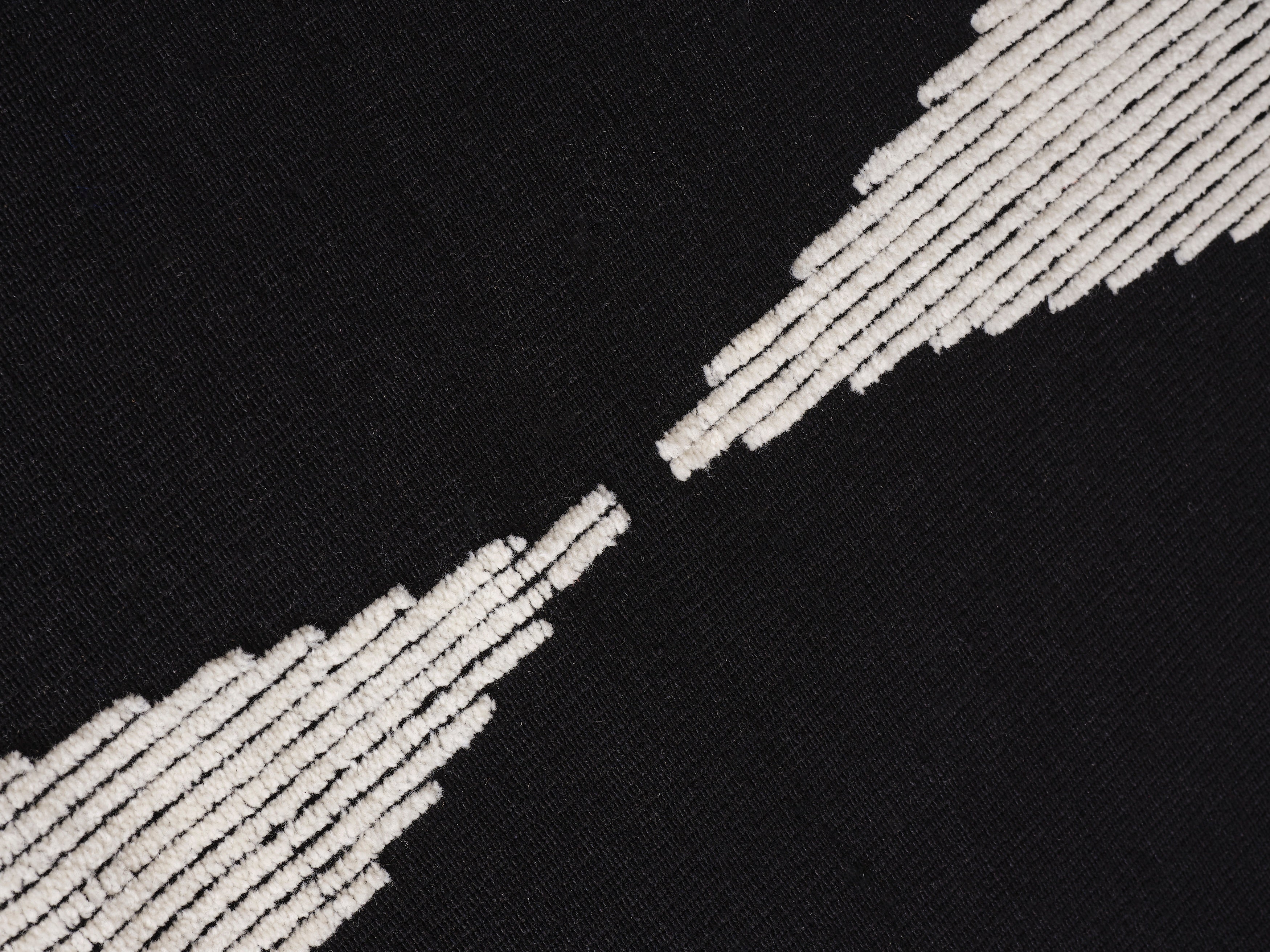 WEDGE Läufer schwarz mit Weiß