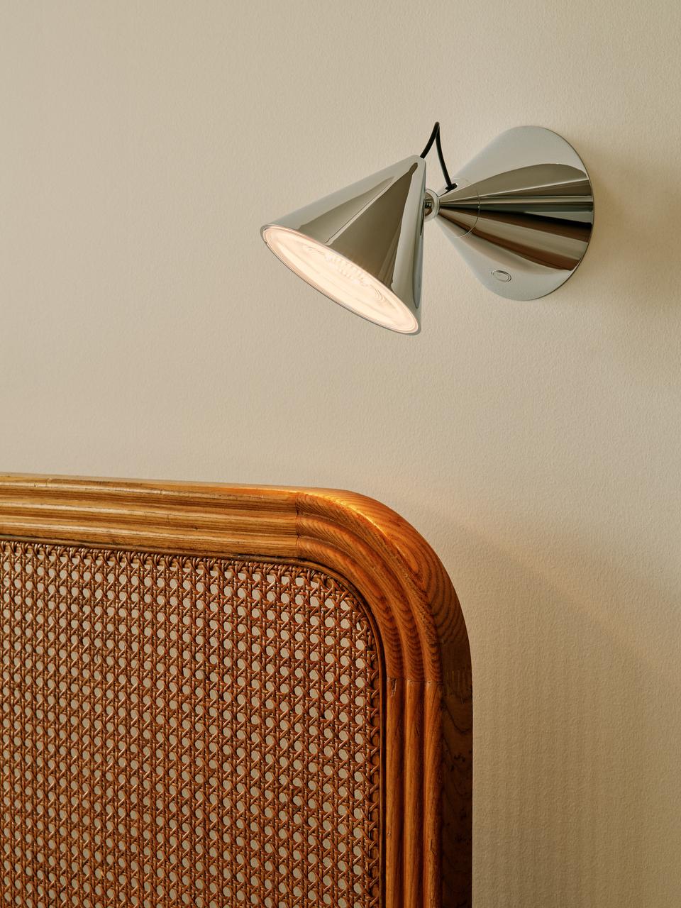 Verstellbare Wandleuchte POSE silber