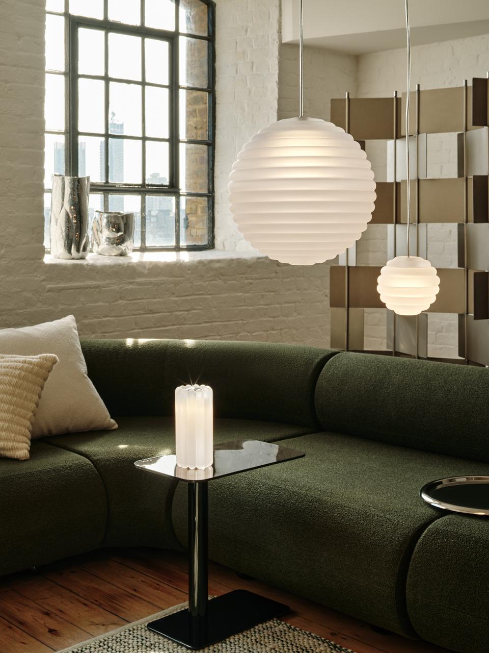 Pendelleuchte rund PRESS mattes Glas