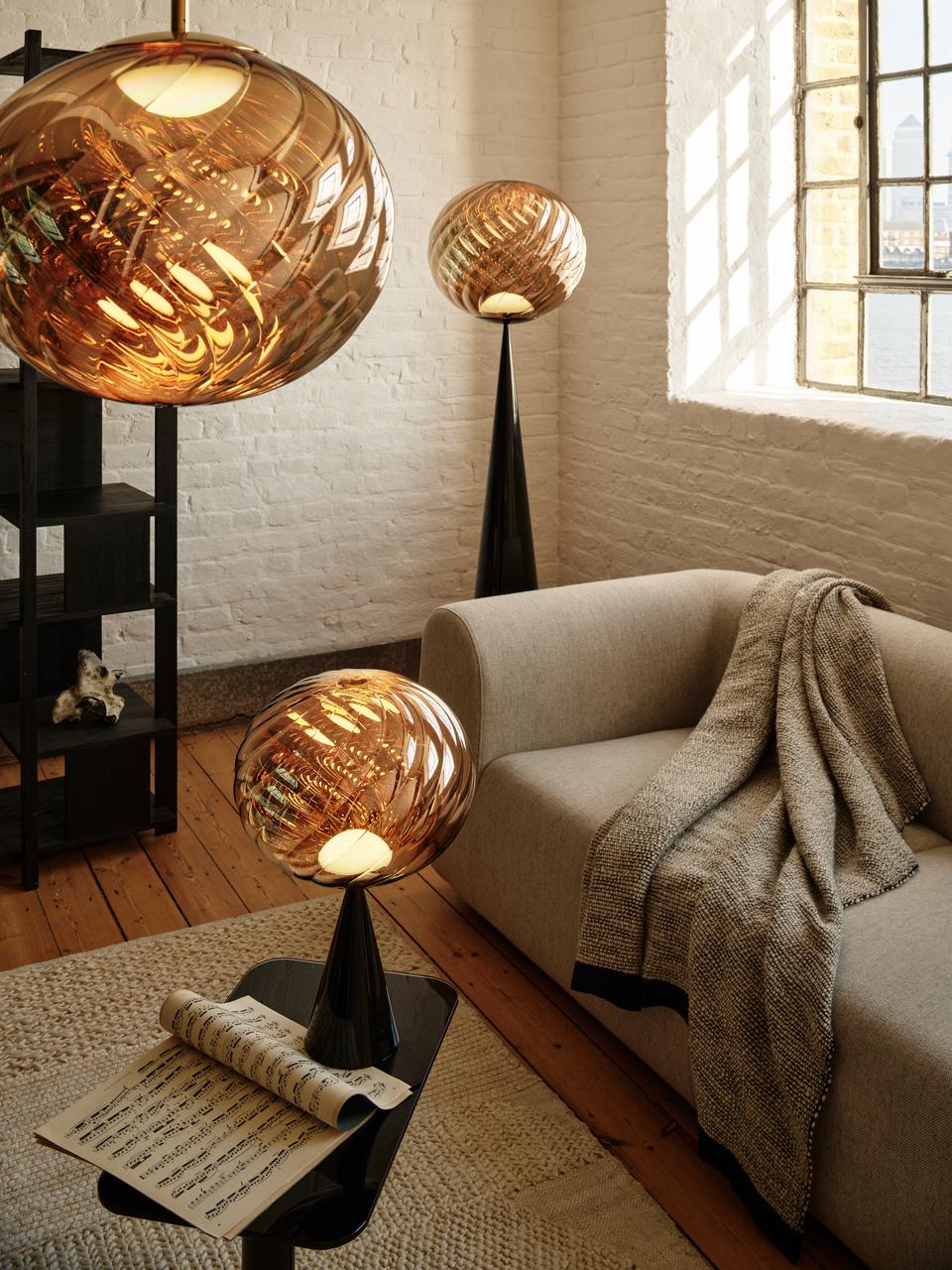 WHIRL gold pendant lamp