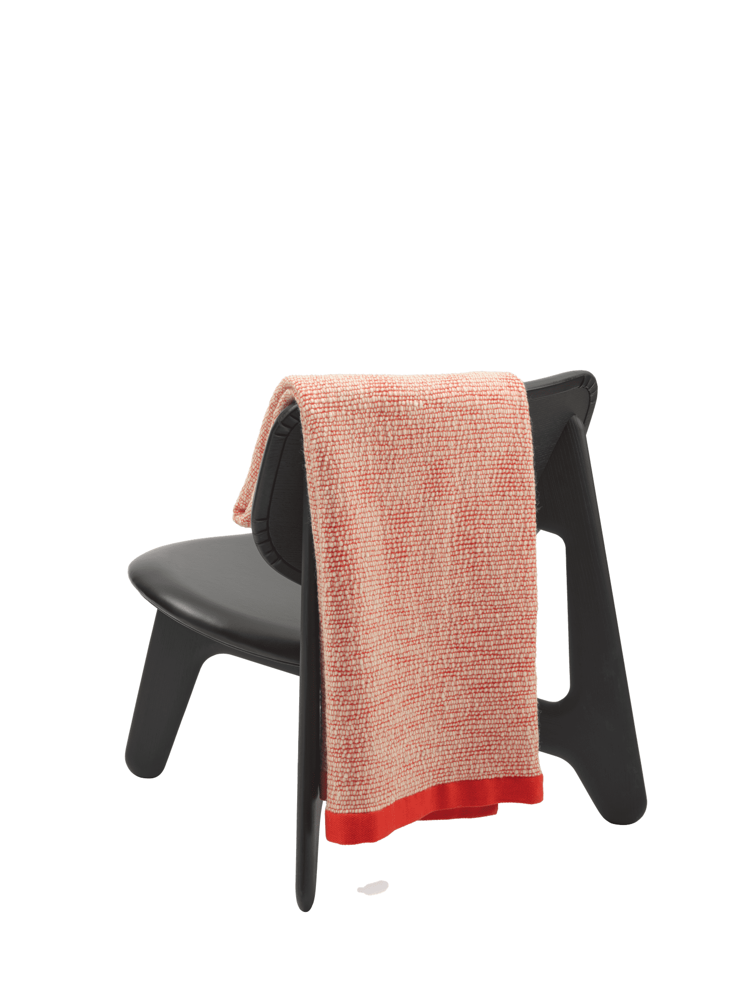 Thread Cream Blanket with Orange