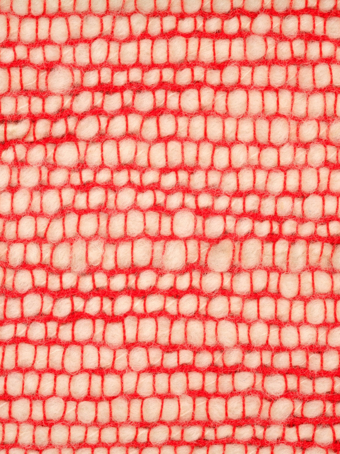 Thread Cream Blanket with Orange