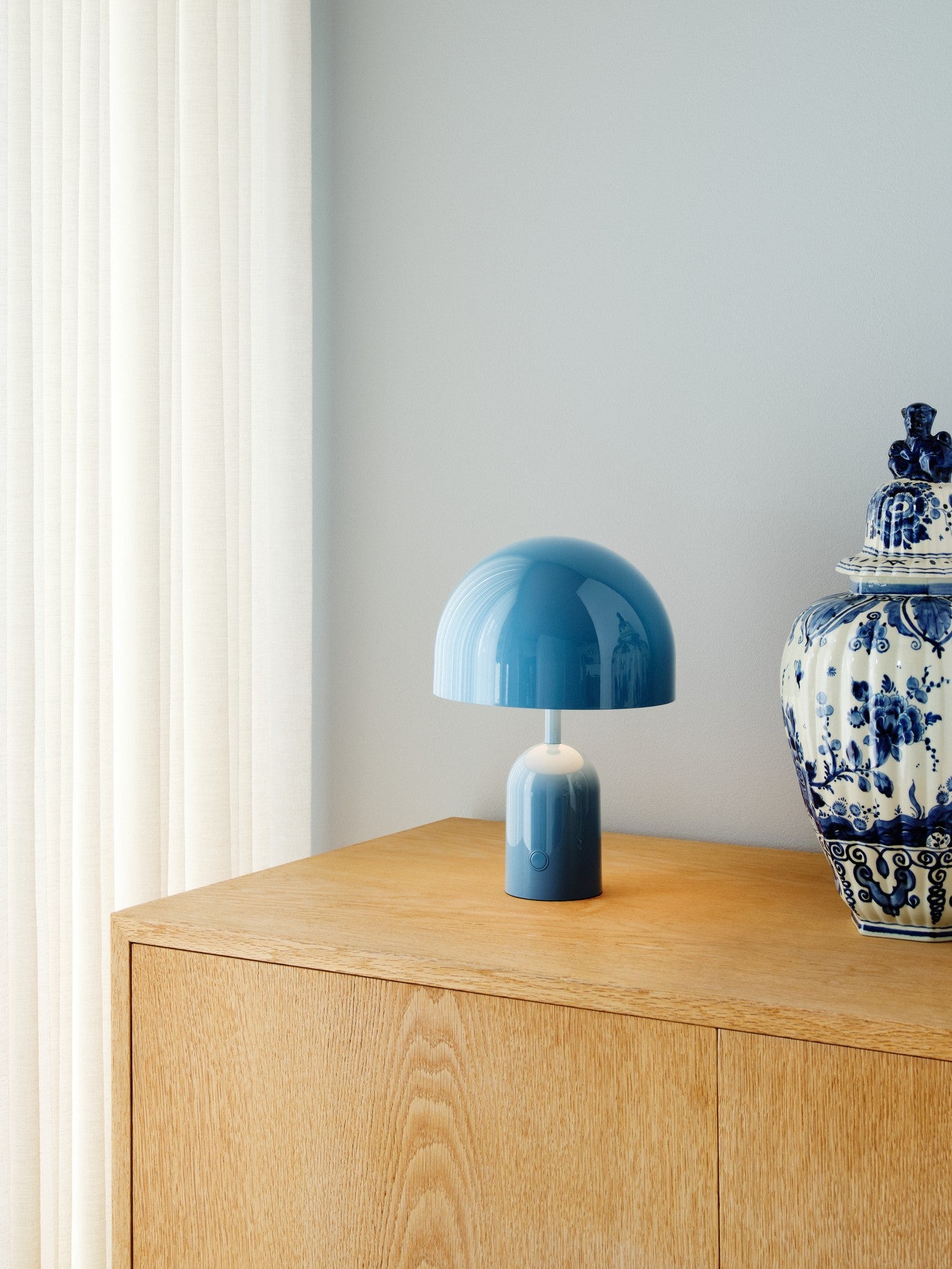 Tragbare Lampe BELL hellblau