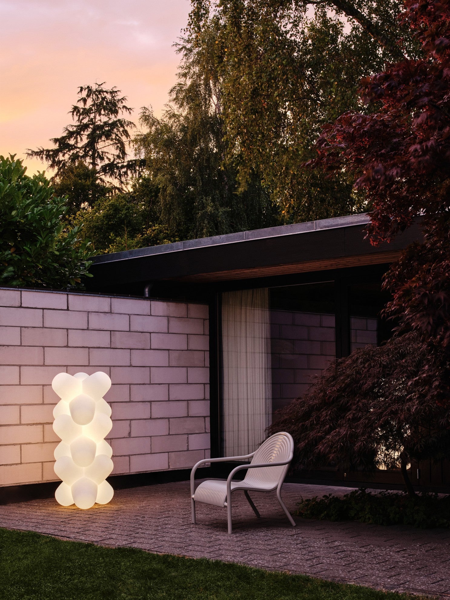 Außenstuhl GROOVE gebrochenes Weiß