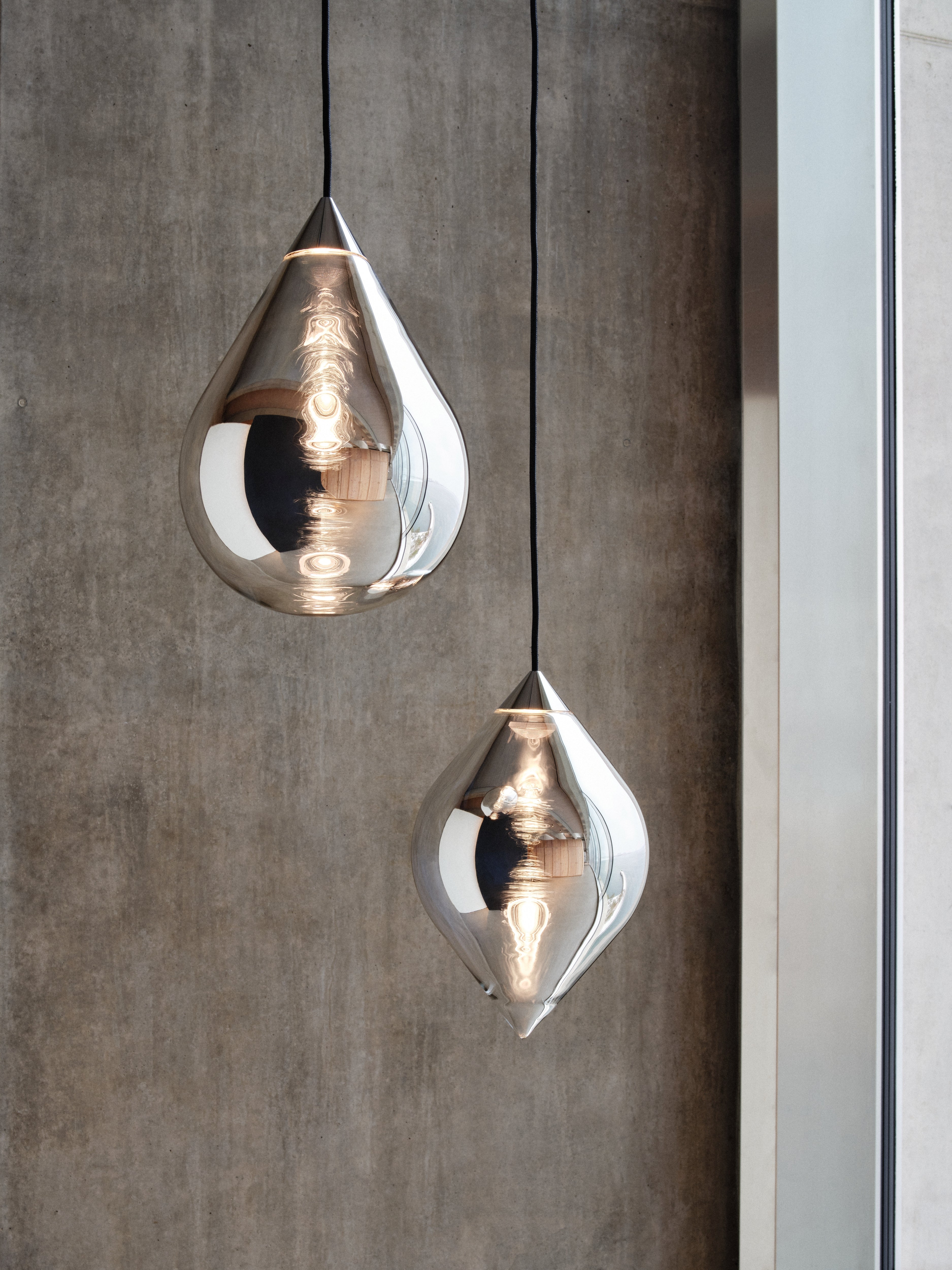 Lampa wisząca FLARE TOP srebrny klosz