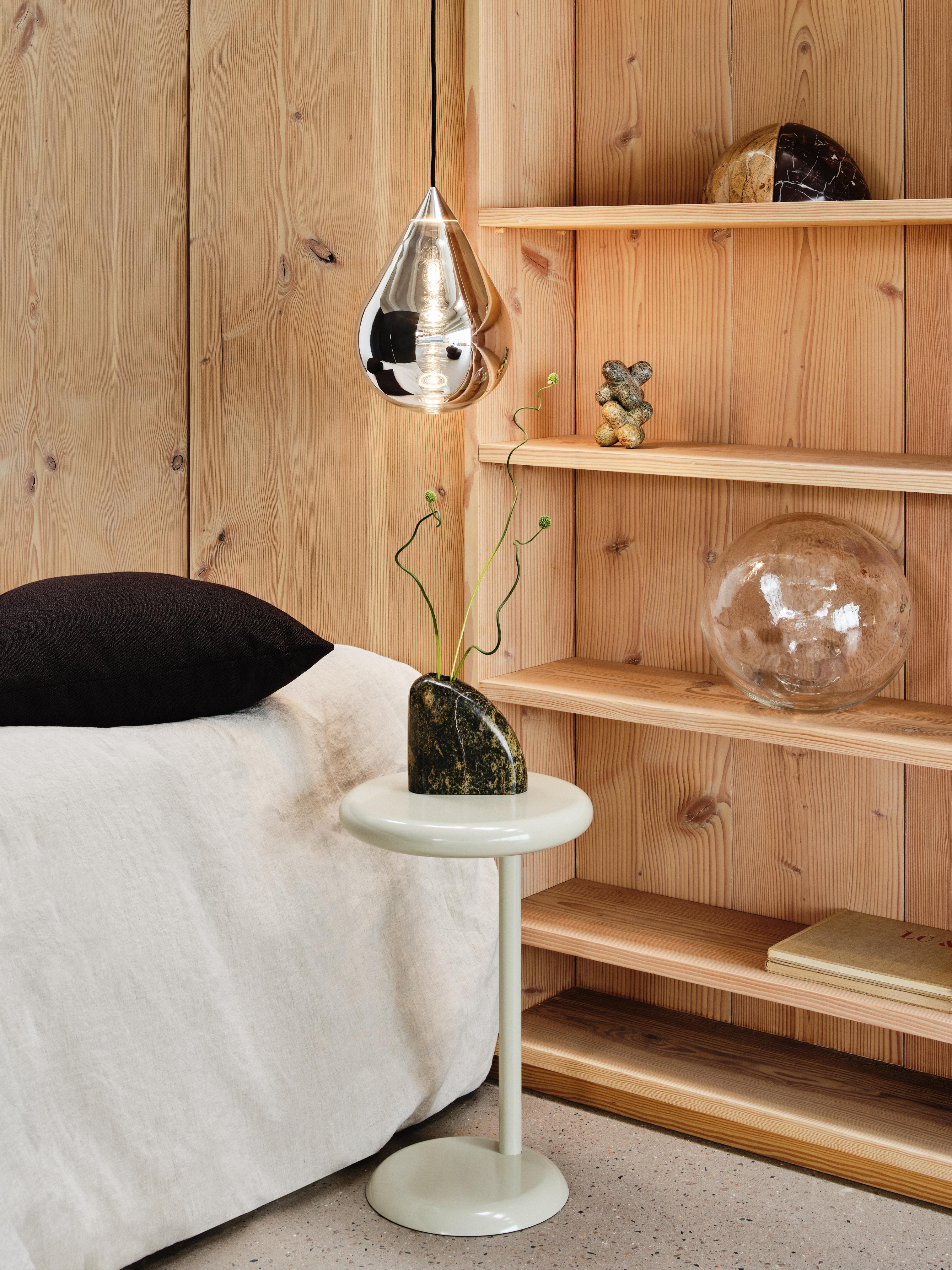 Lampa wisząca FLARE BEAD srebrny klosz