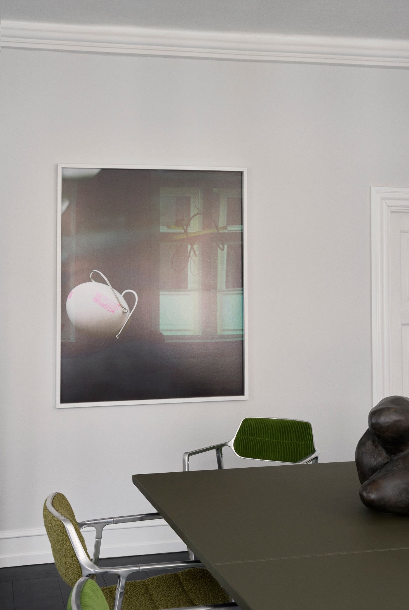 Bürostuhl 453+ schwarze Leder mit Metallbasis