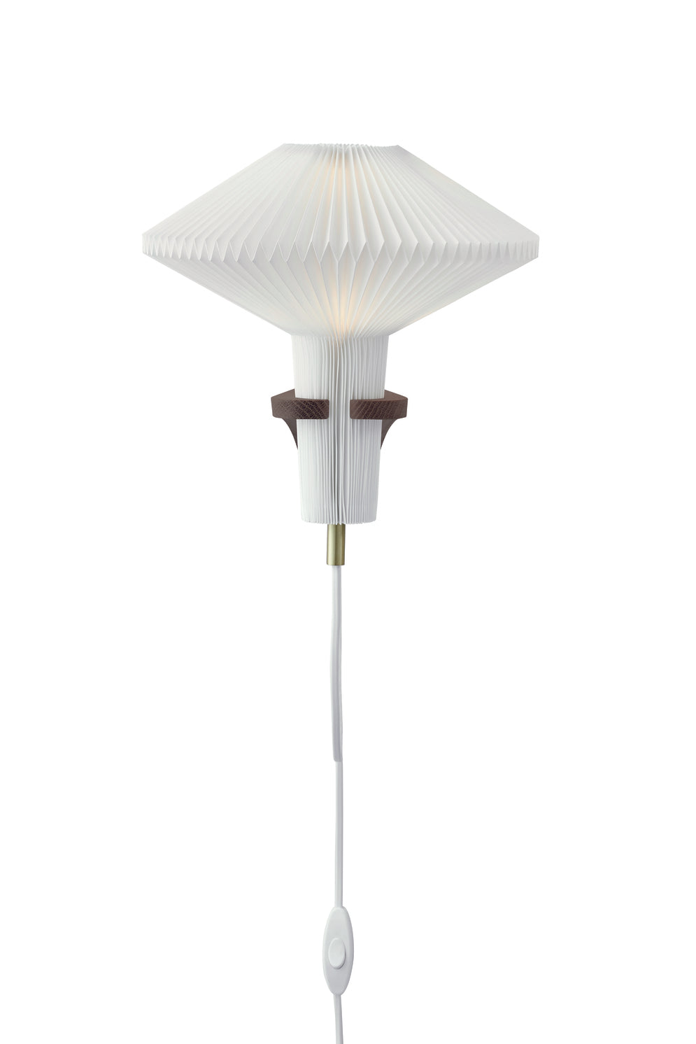 Wall Lamp MODEL 204 MUSHROOM white with dark oak base