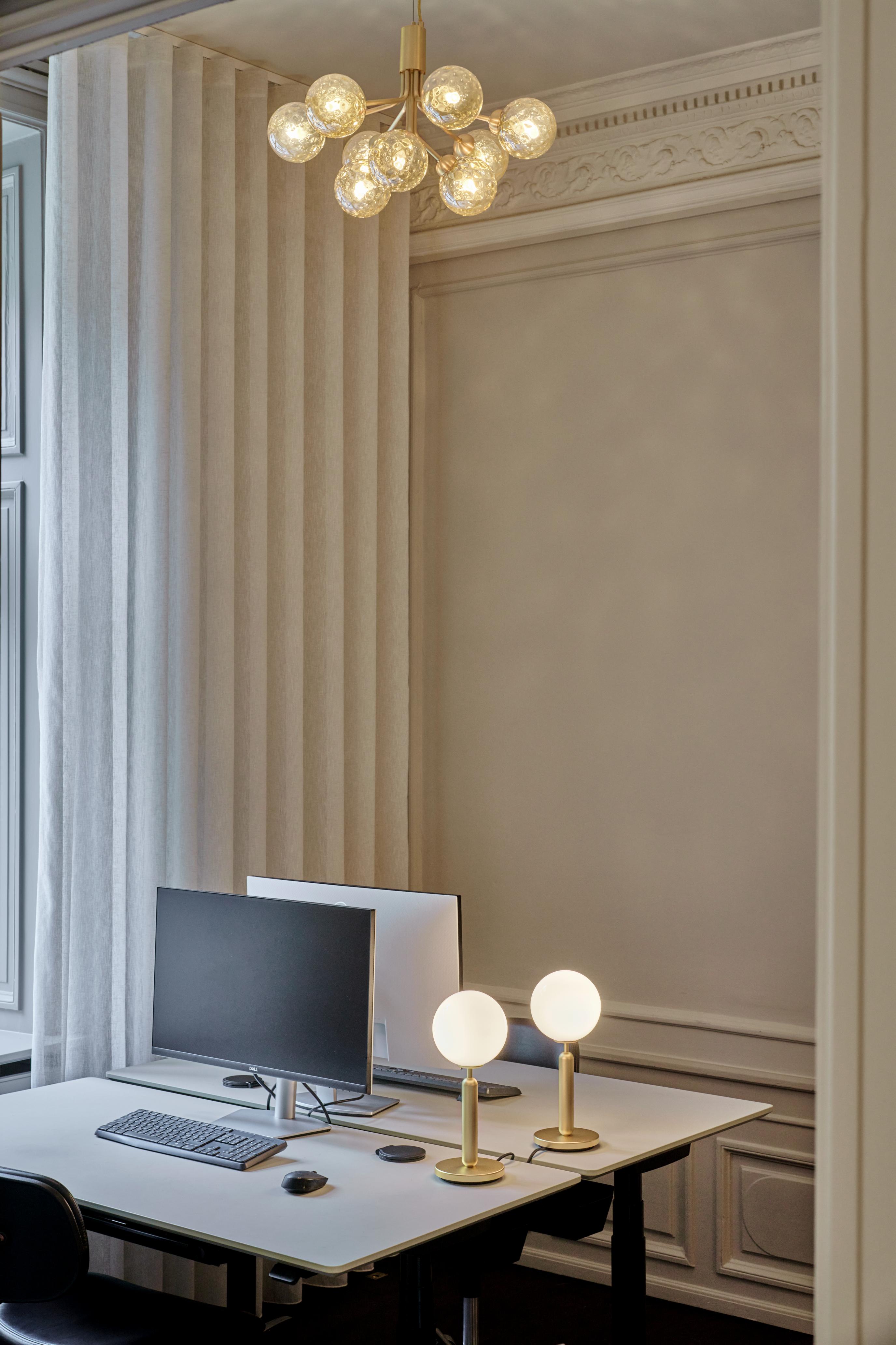 APIALES 9 Pendant Lamp in Brass with Gold Glass