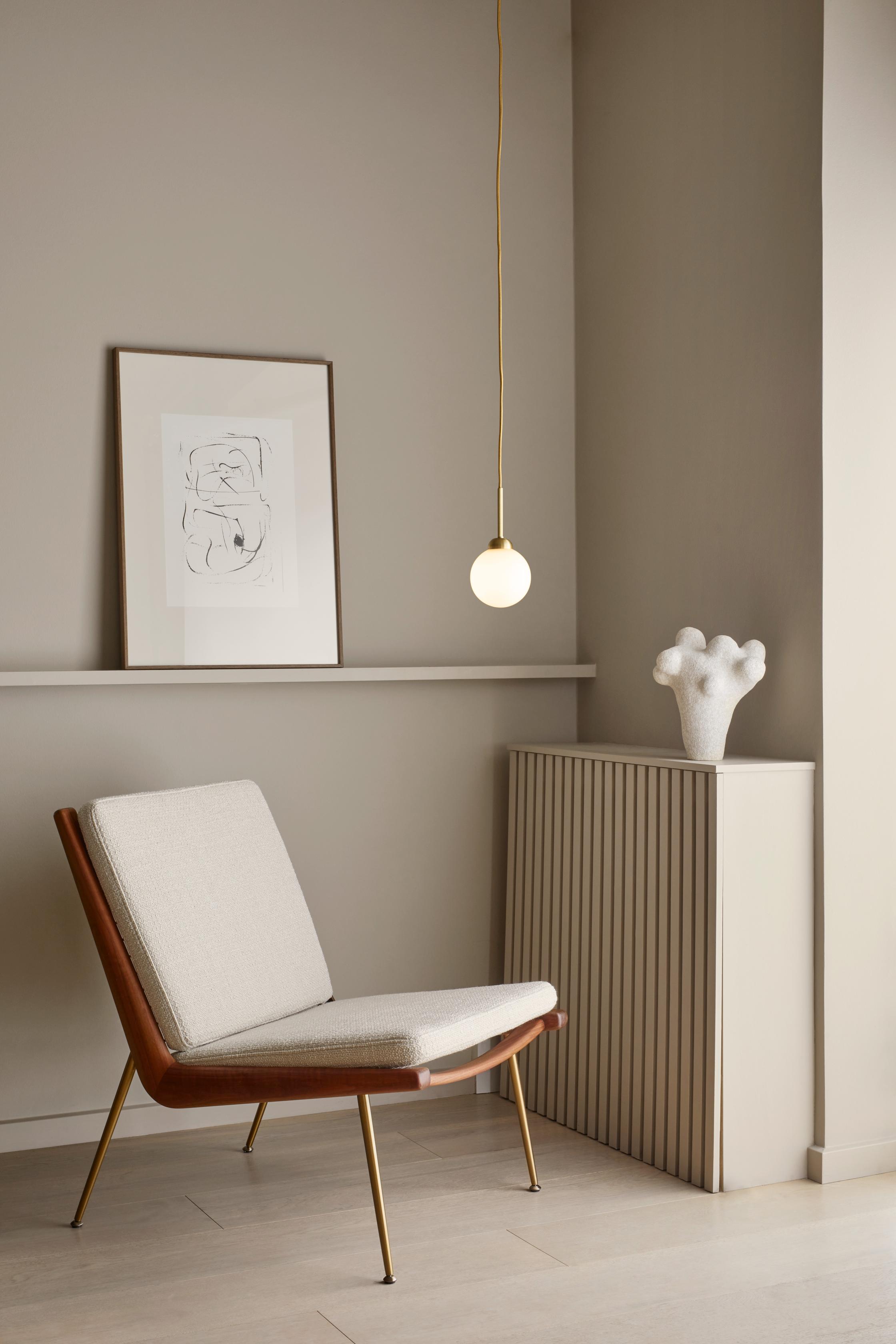APIALES Pendant Lamp in Brass with Opal Glass