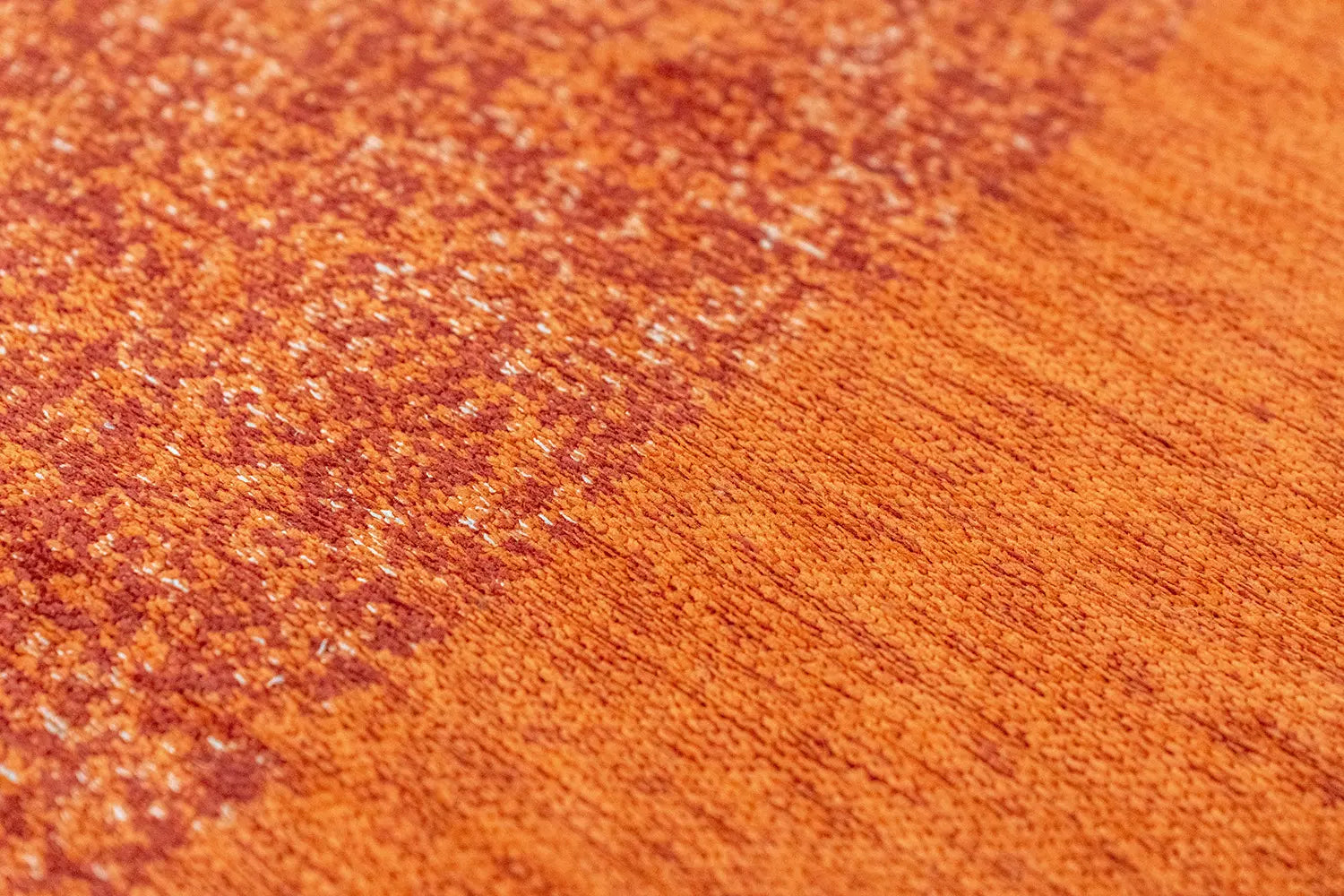 MARBLE Orange Rug with Burgundy and Beige