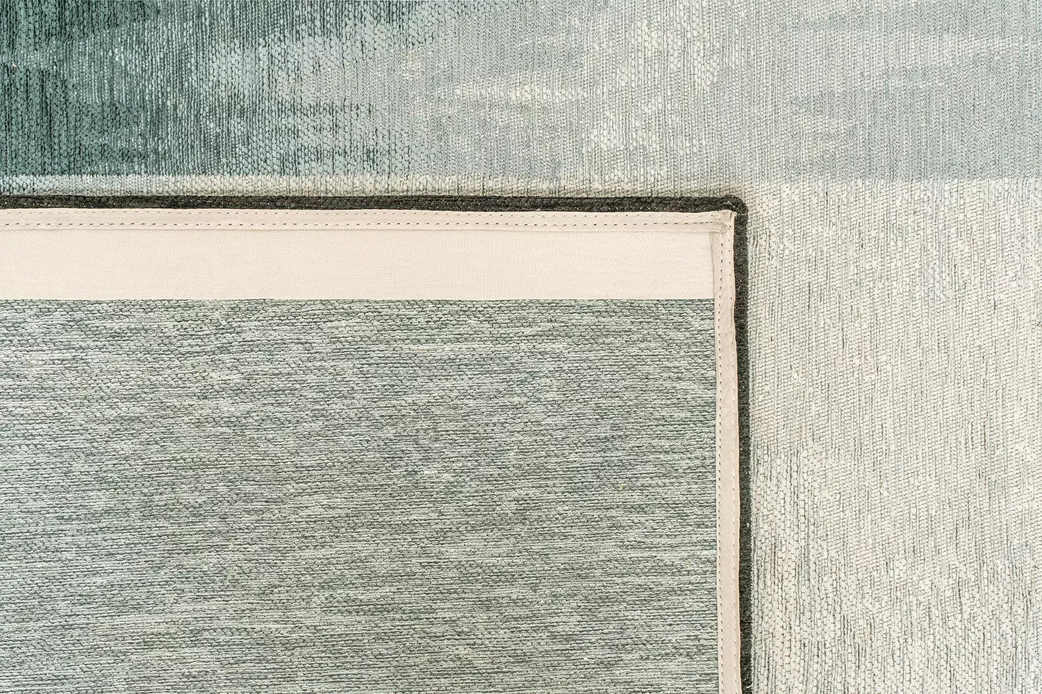 Teppich SENDAI blau mit Weiß