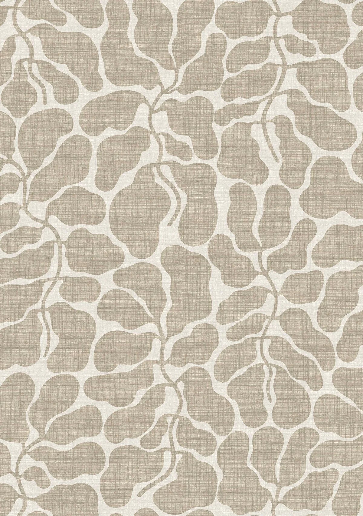 Vlies-Tapete mit pflanzlichem Muster MY SECRET GARDEN beige mit Weiß