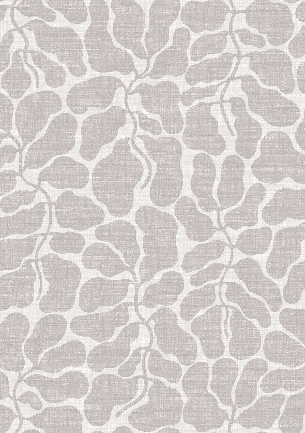Vlies-Tapete mit pflanzlichem Muster MY SECRET GARDEN grau mit weiß