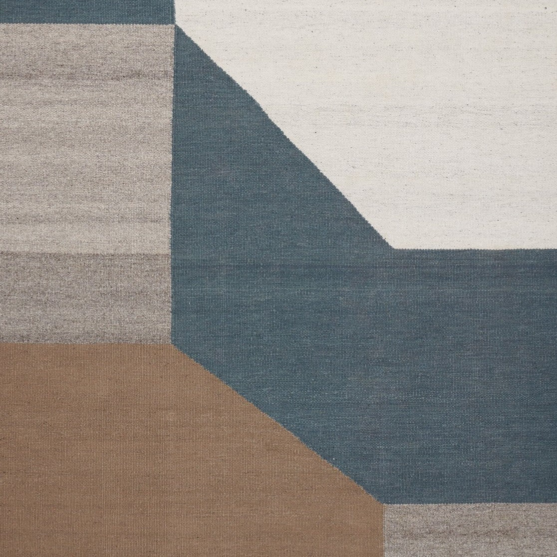 BLOCCHI Rug - SKY blue with beige