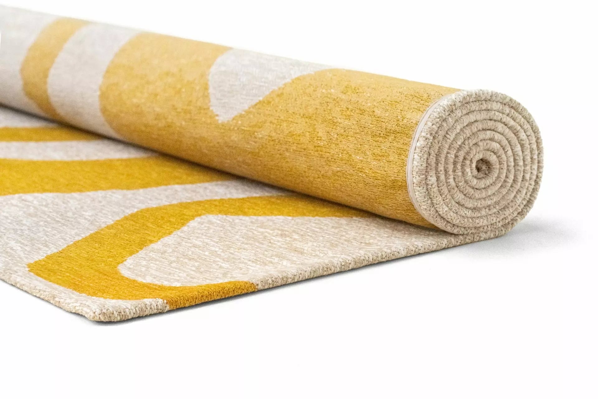 RIBBON White and Yellow Rug