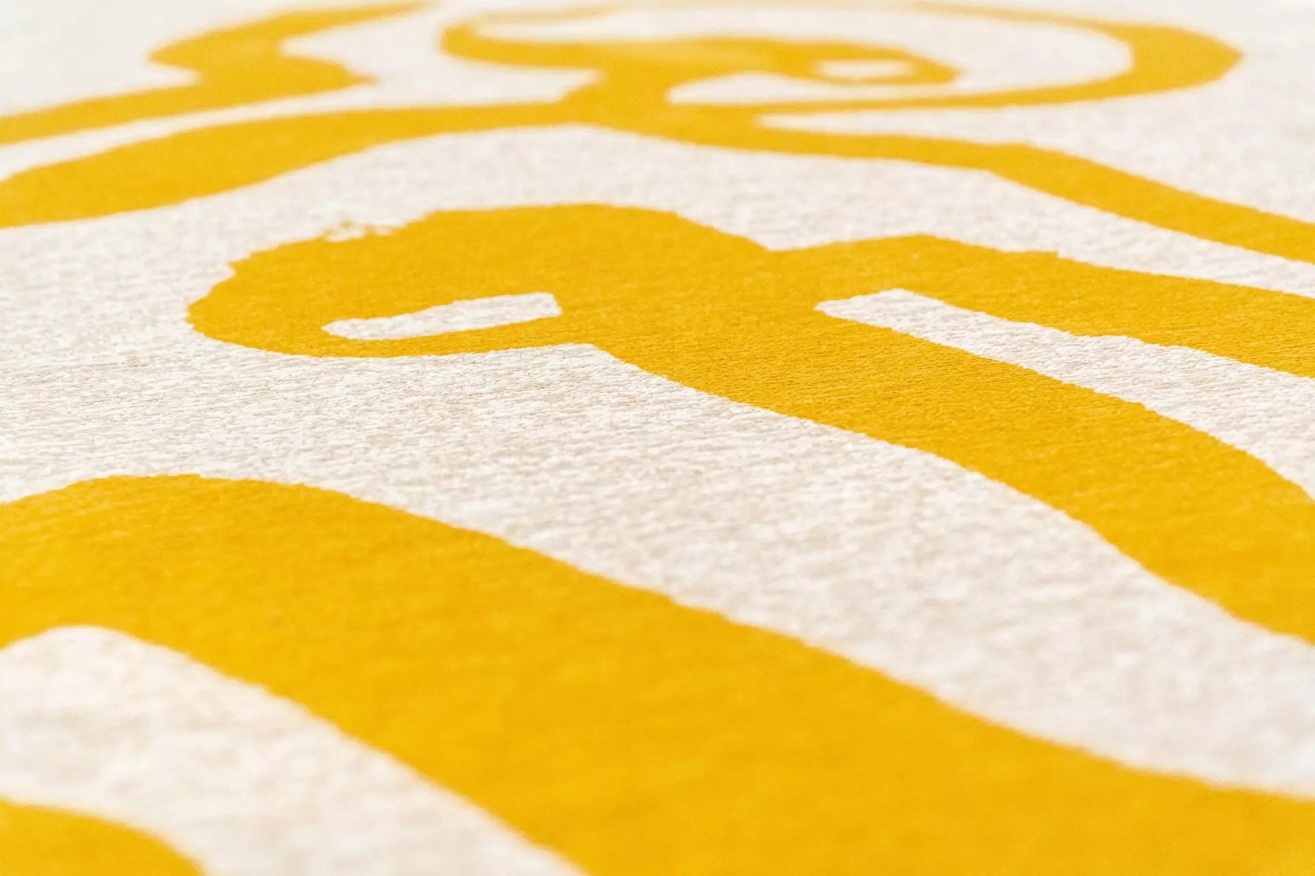 RIBBON White and Yellow Rug