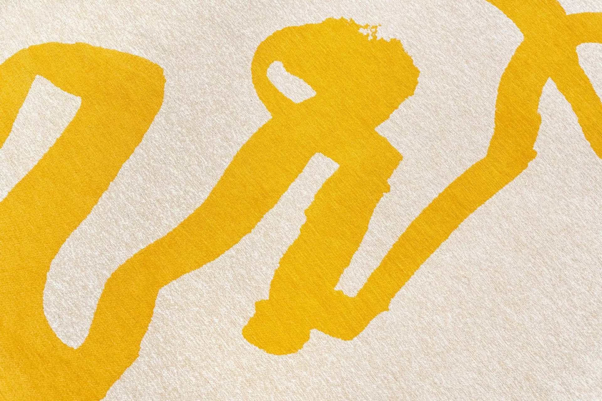 RIBBON White and Yellow Rug