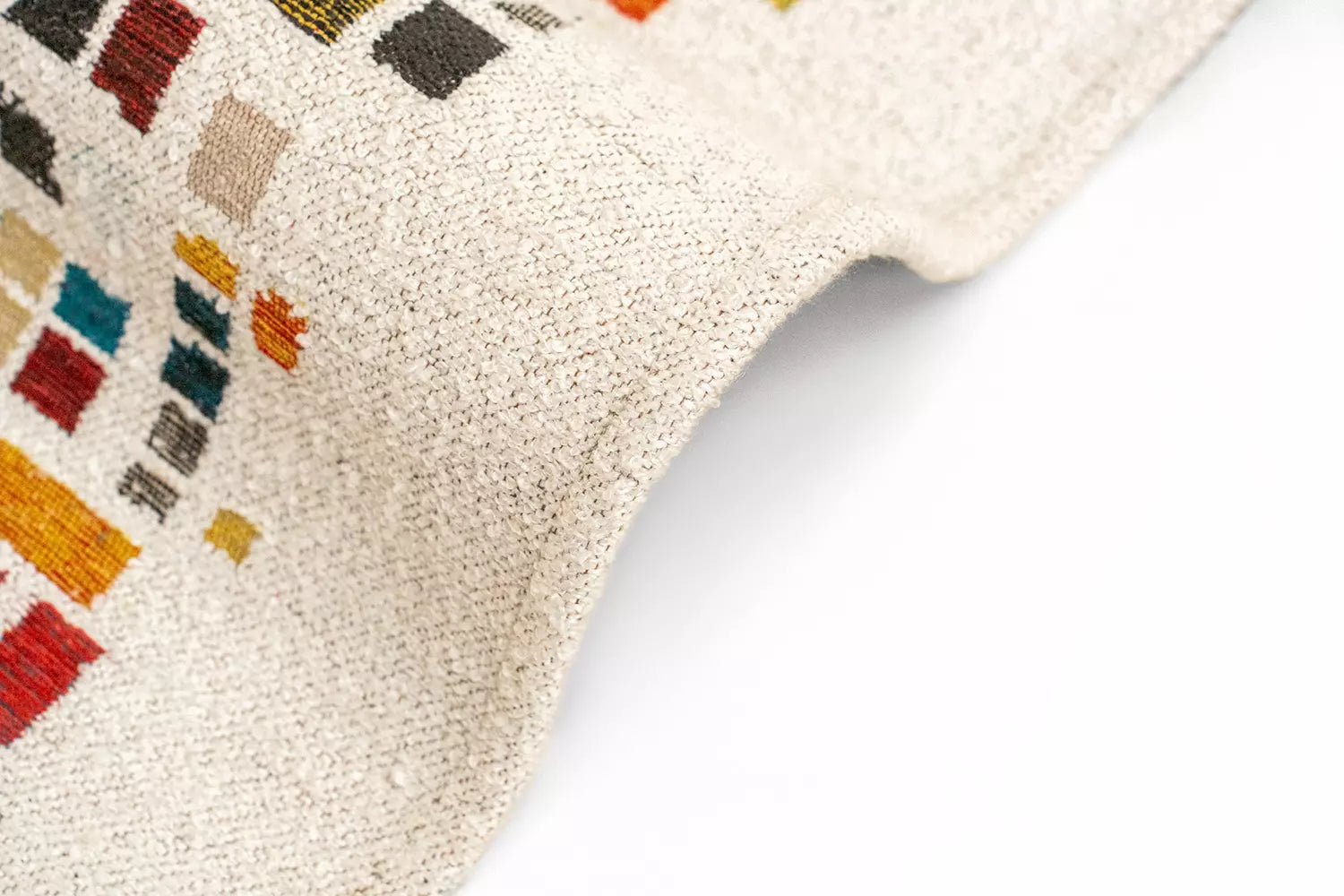 Teppich CUBIK beige mit buntem Muster