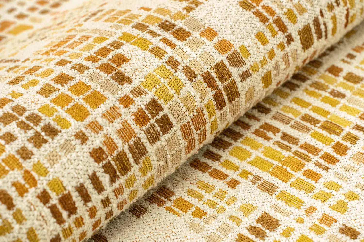 CUBIK Beige Rug with Orange and Yellow