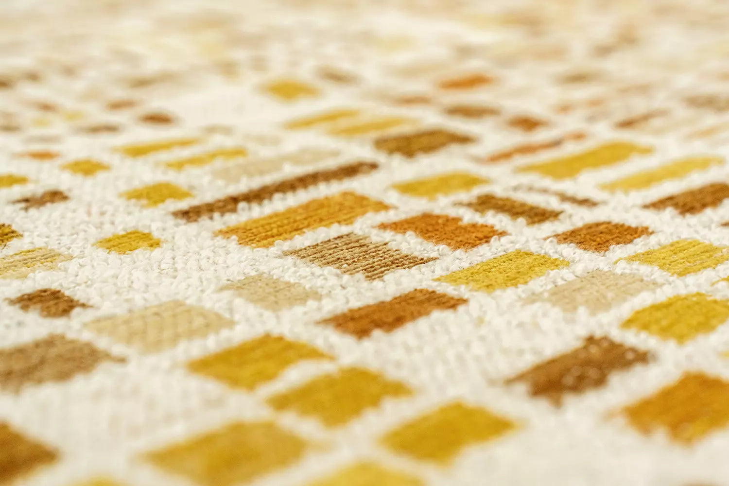 CUBIK Beige Rug with Orange and Yellow