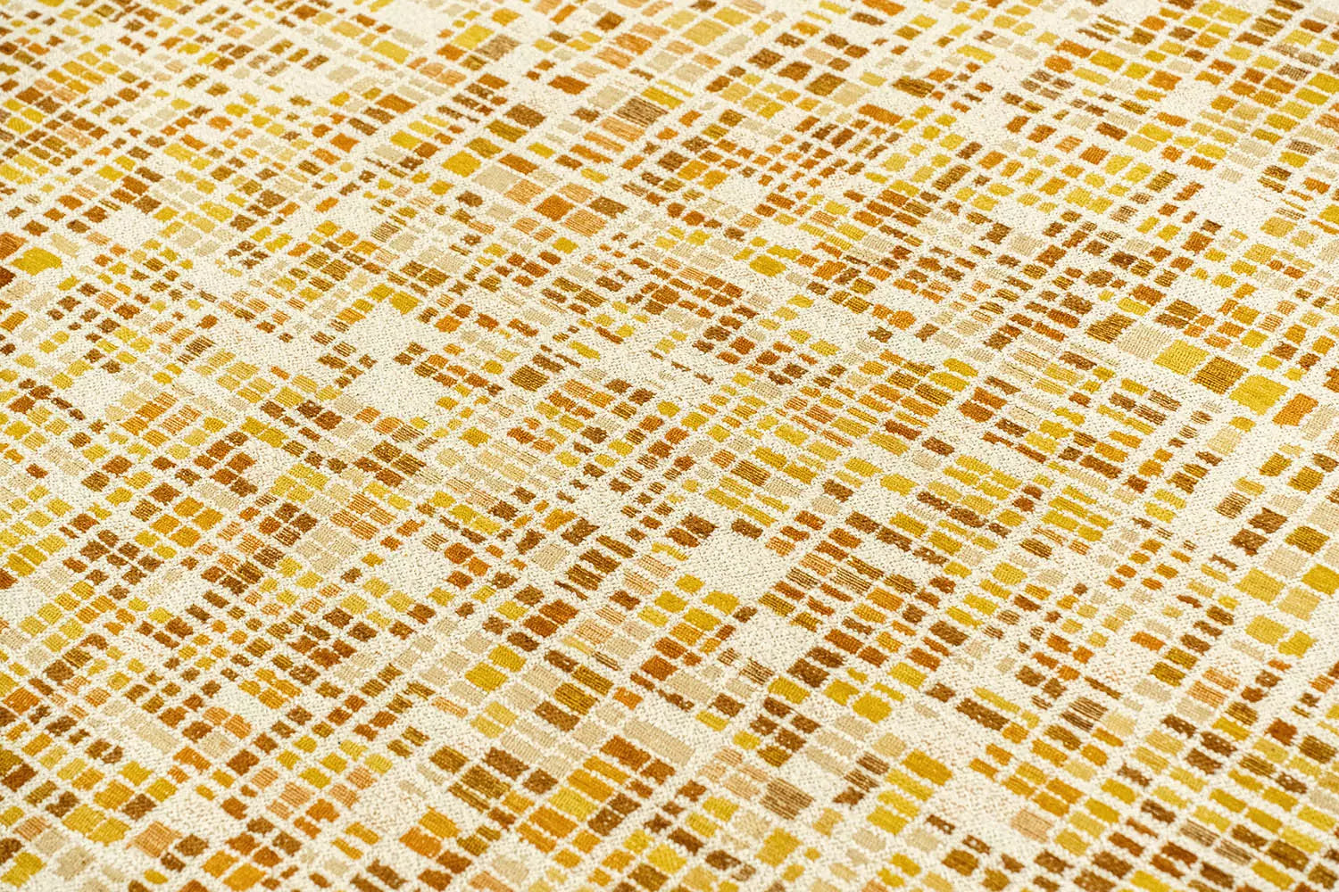 CUBIK Beige Rug with Orange and Yellow