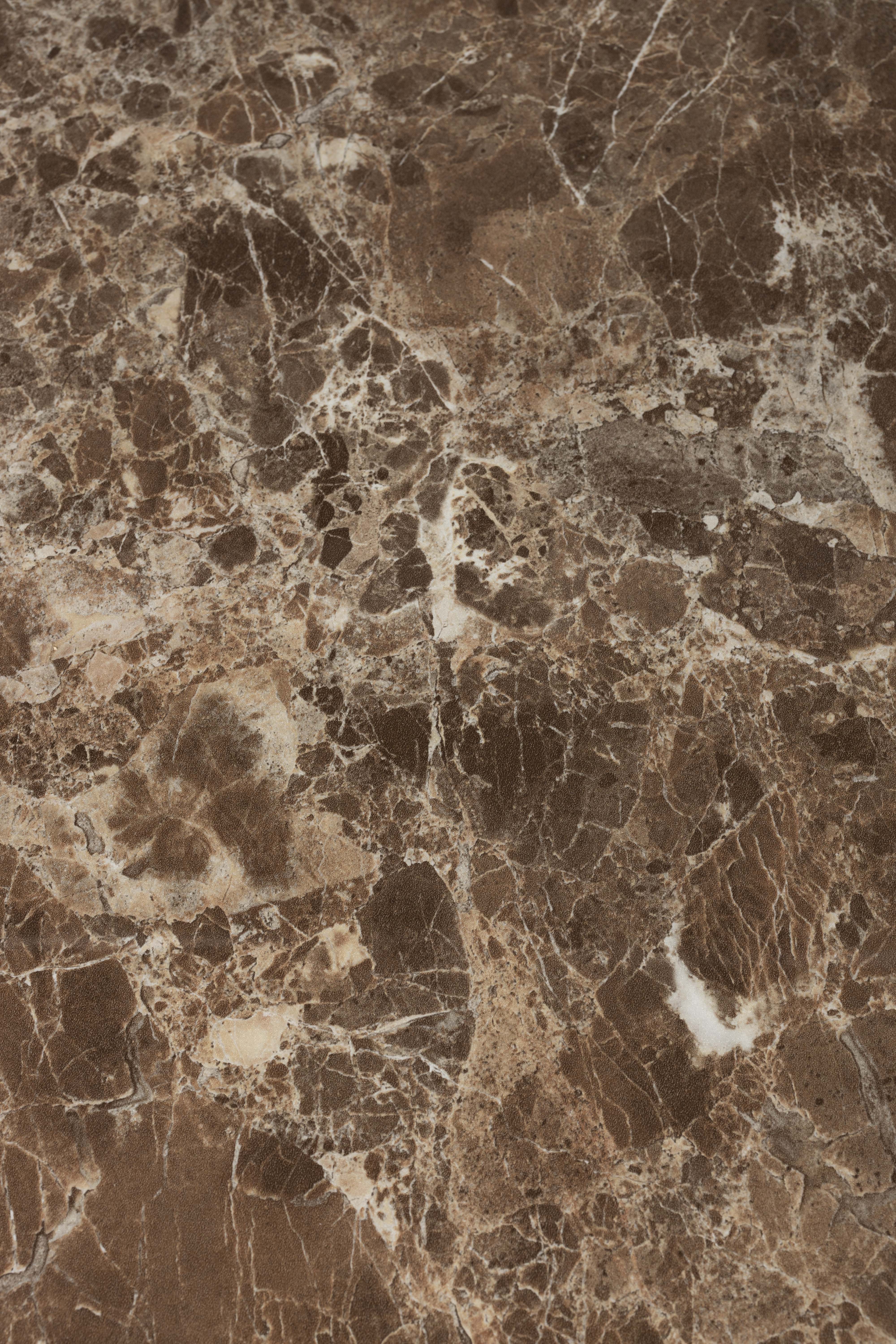 Round table brown with a black base