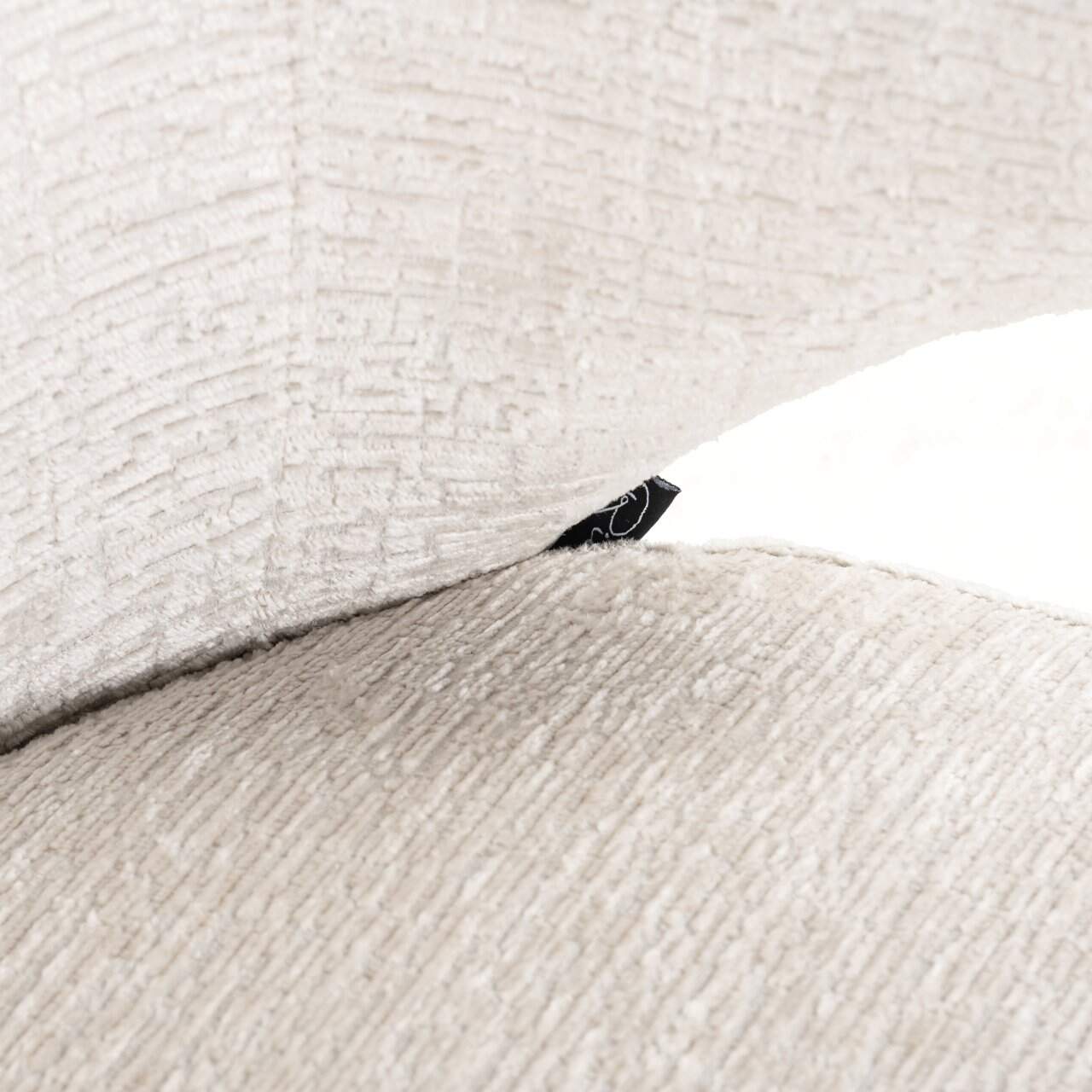 Milly White Swivel Chair with Black Base