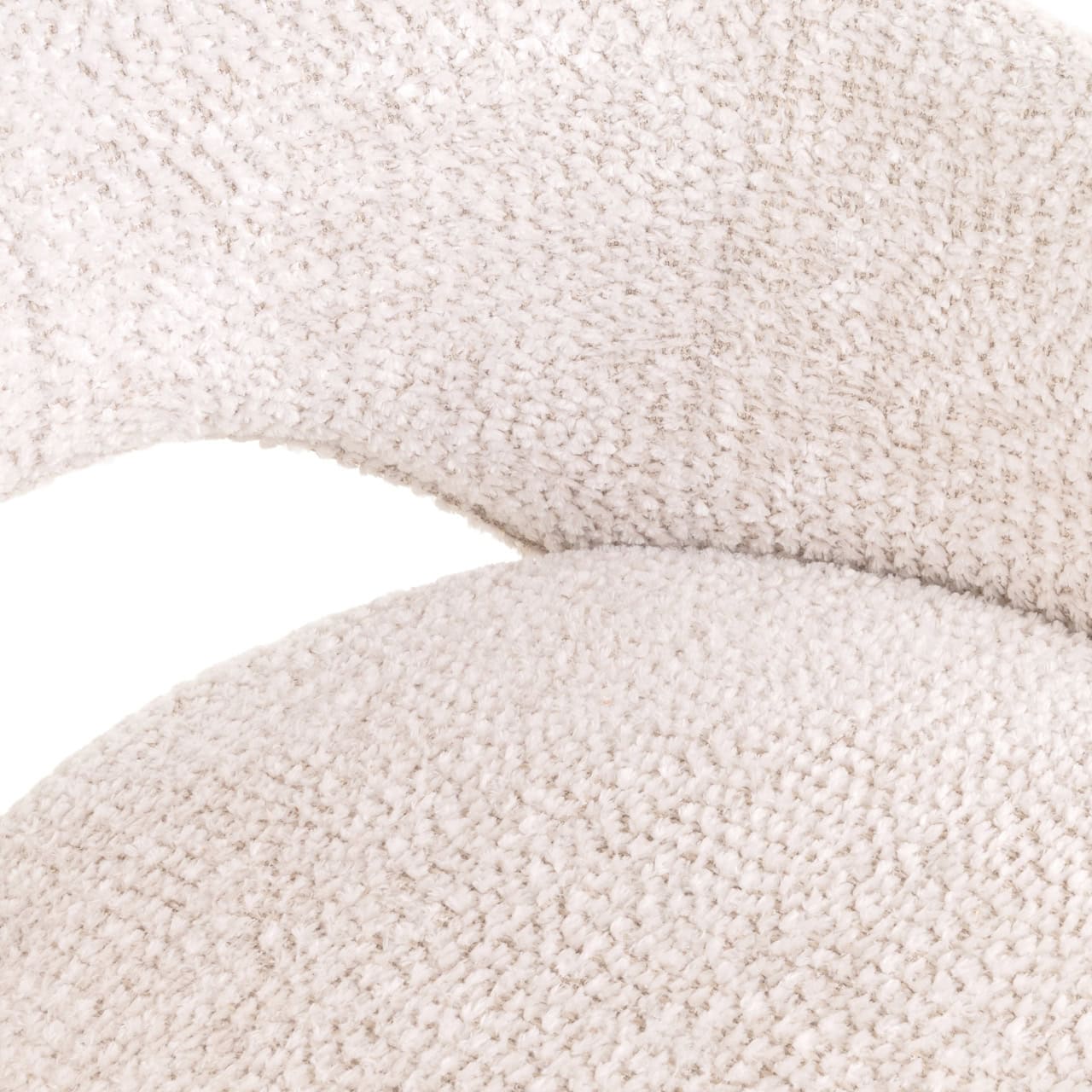 GINNA Chair in Cream with Black Base