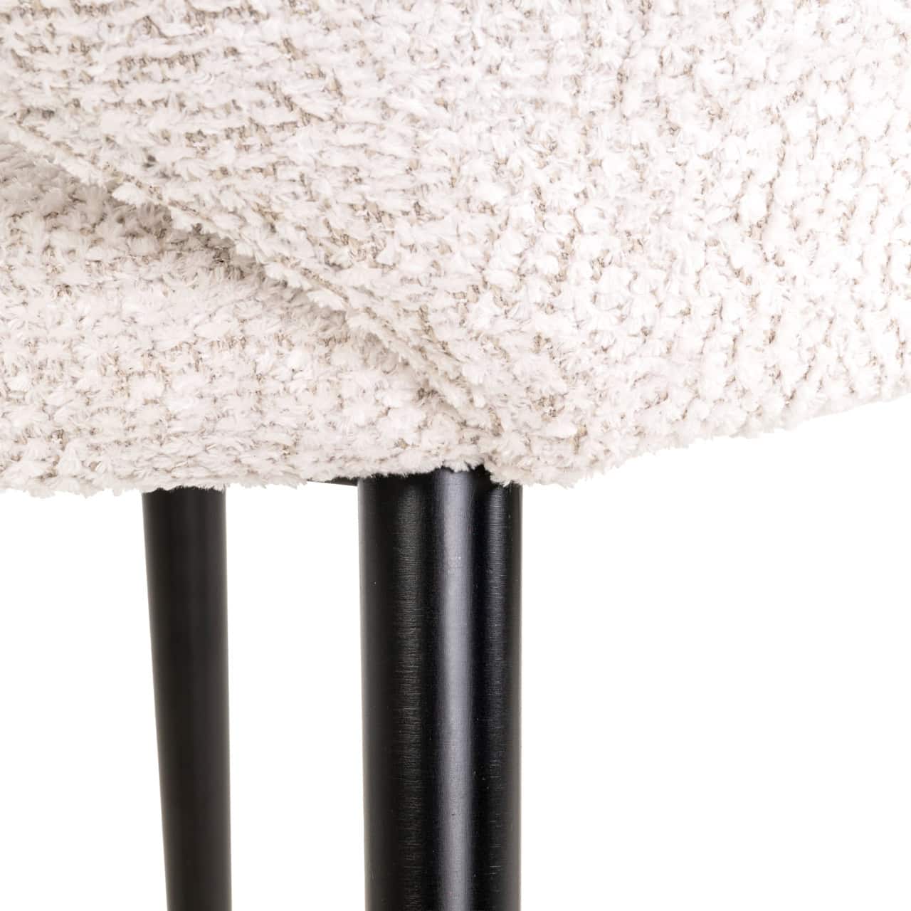 GINNA Chair in Cream with Black Base