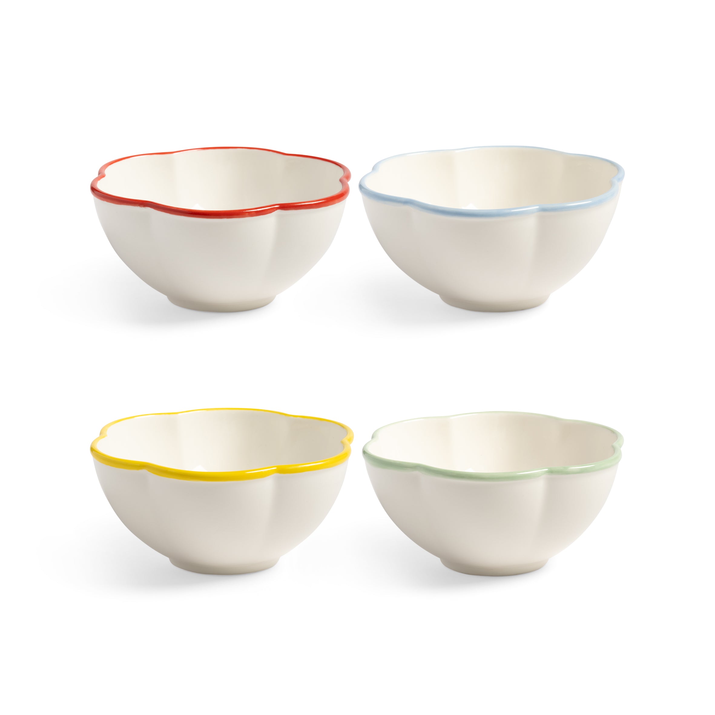 Set von Schalen FOLK bunte Porzellan